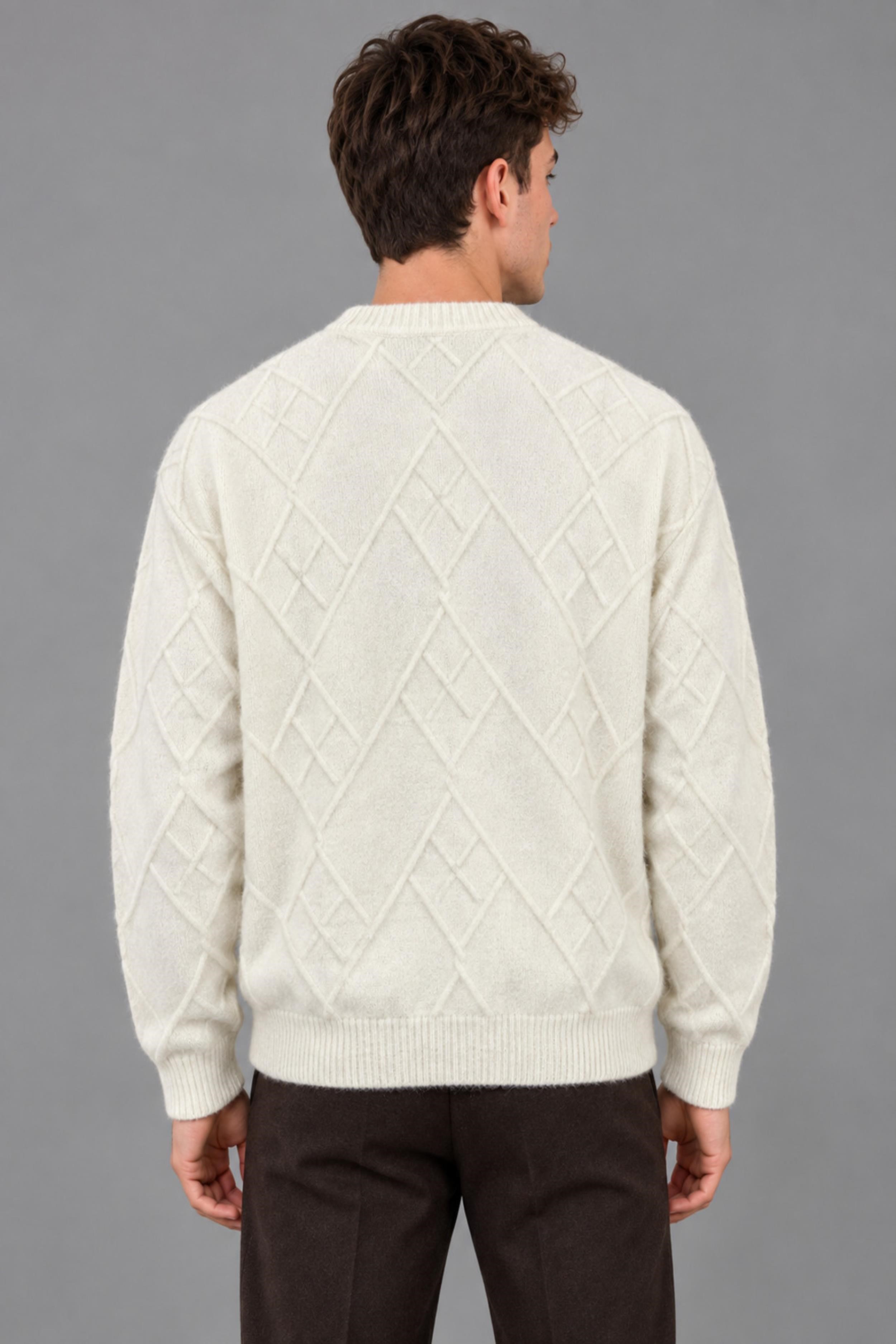Çapraz Desen Oversize Kışlık Kazak DP 17567_10066