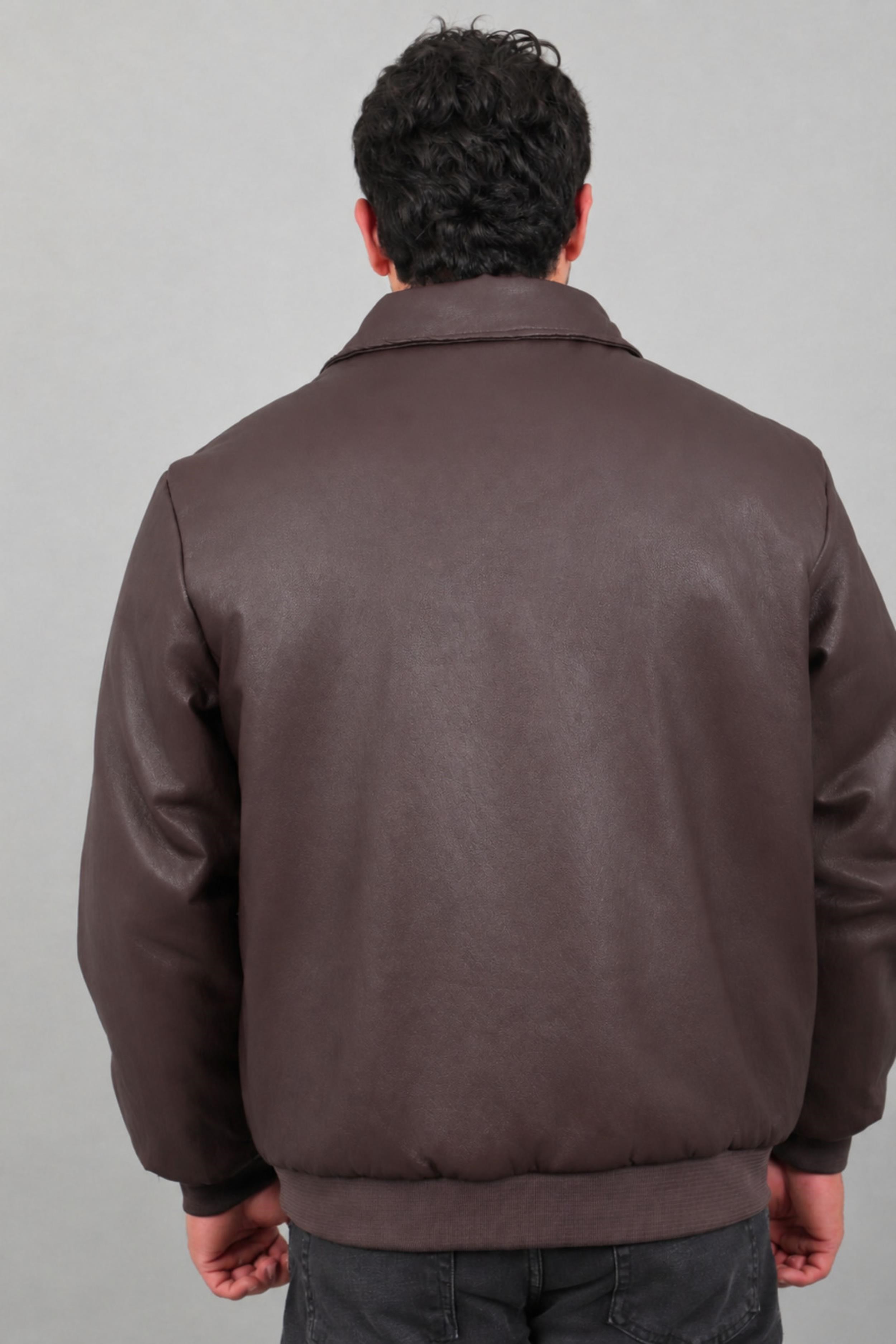 Cep Detay Dolumlu İçi Kürklü Suni Deri Mont KMD 897_50533