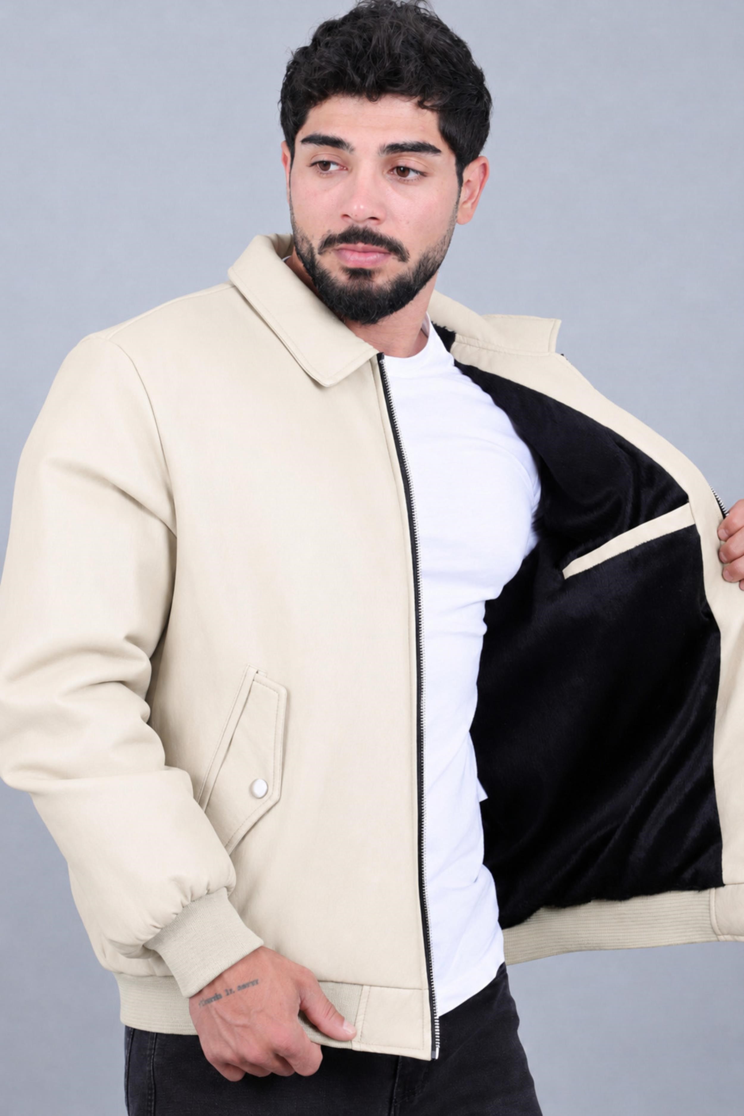 Cep Detay Dolumlu İçi Kürklü Suni Deri Mont KMD 897_50533