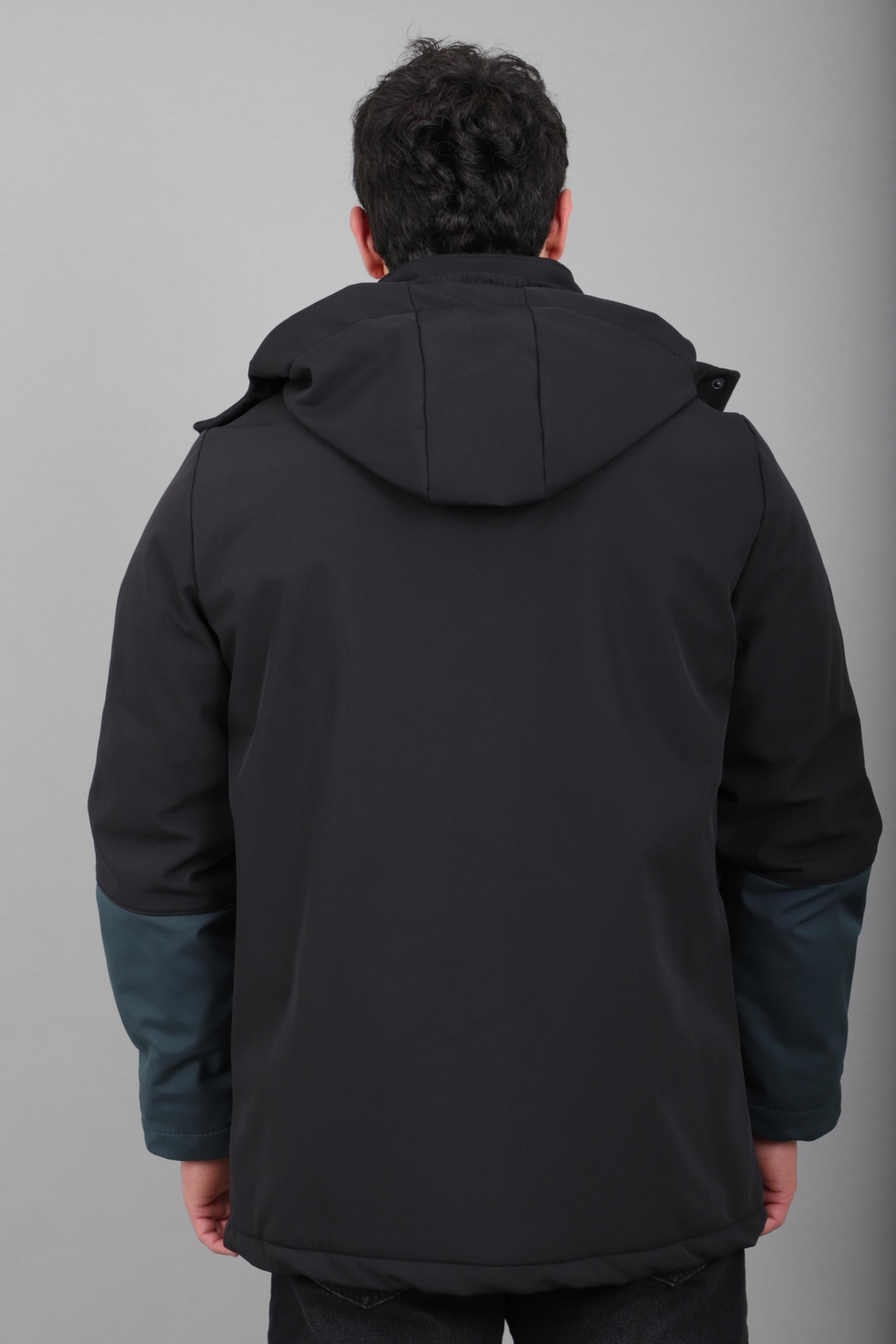 Çift Renk İçi Kürklü Softshell Kışlık Mont PLDP 3041_50525