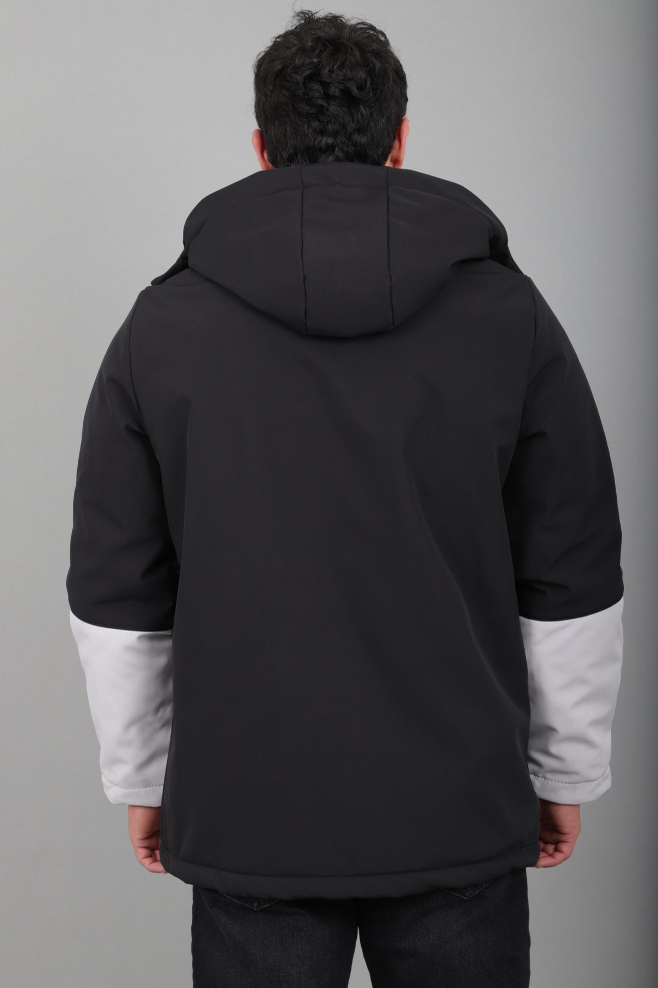 Çift Renk İçi Kürklü Softshell Kışlık Mont PLDP 3041_50525