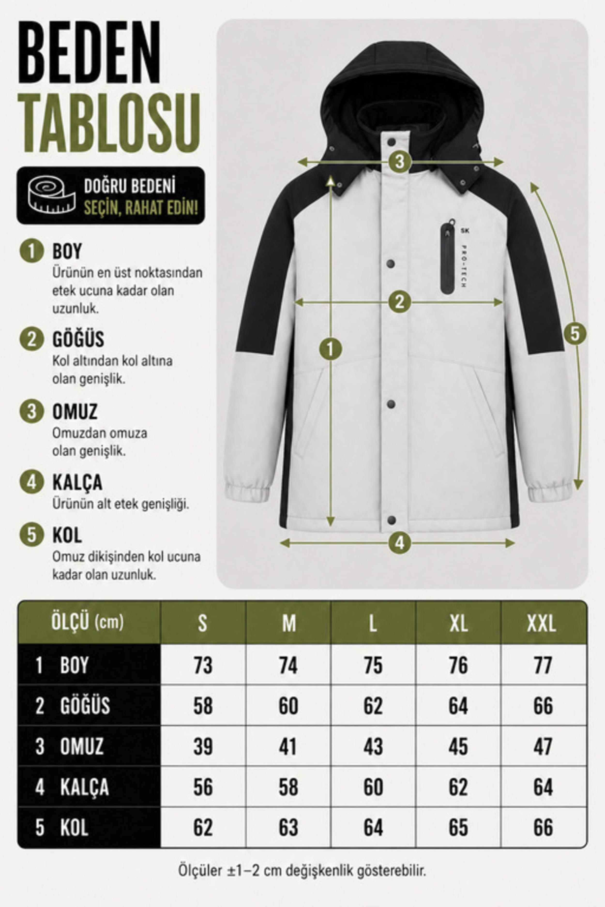 Çift Renk İçi Kürklü Softshell Kışlık Mont PLDP 3041_50525