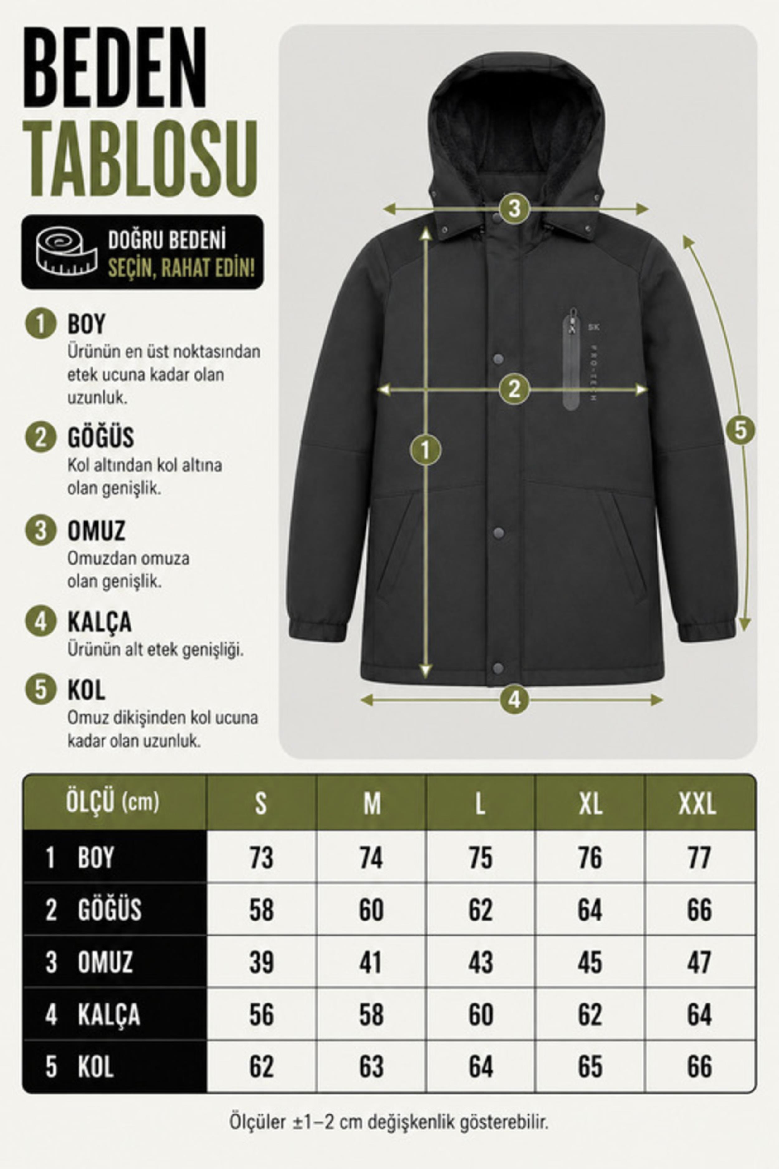 Çift Renk İçi Kürklü Softshell Kışlık Mont PLDP 3041_50525