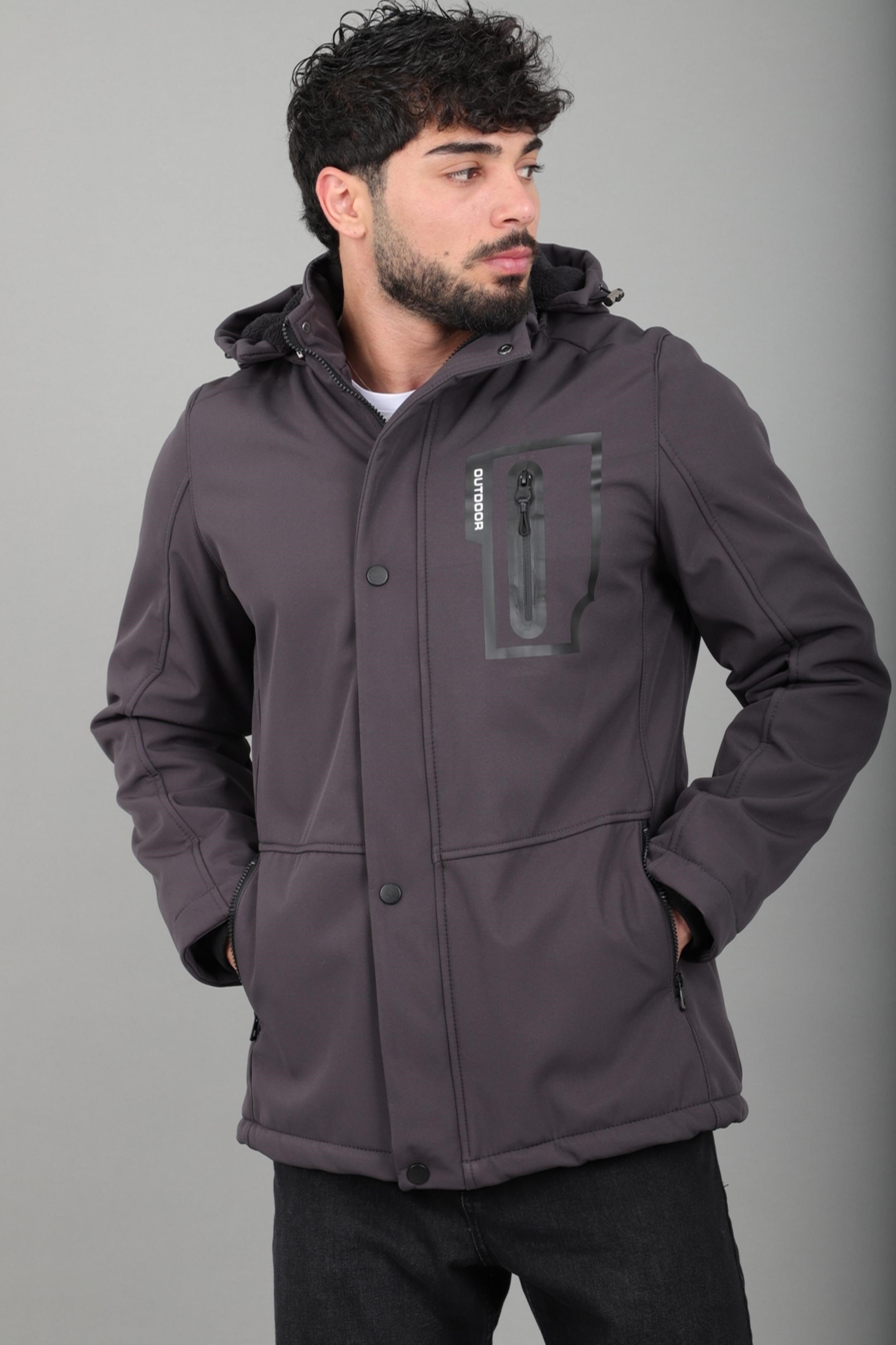 Çıkarılabilir Kapüşonlu Softsheel Mont PLDP 2991_50413