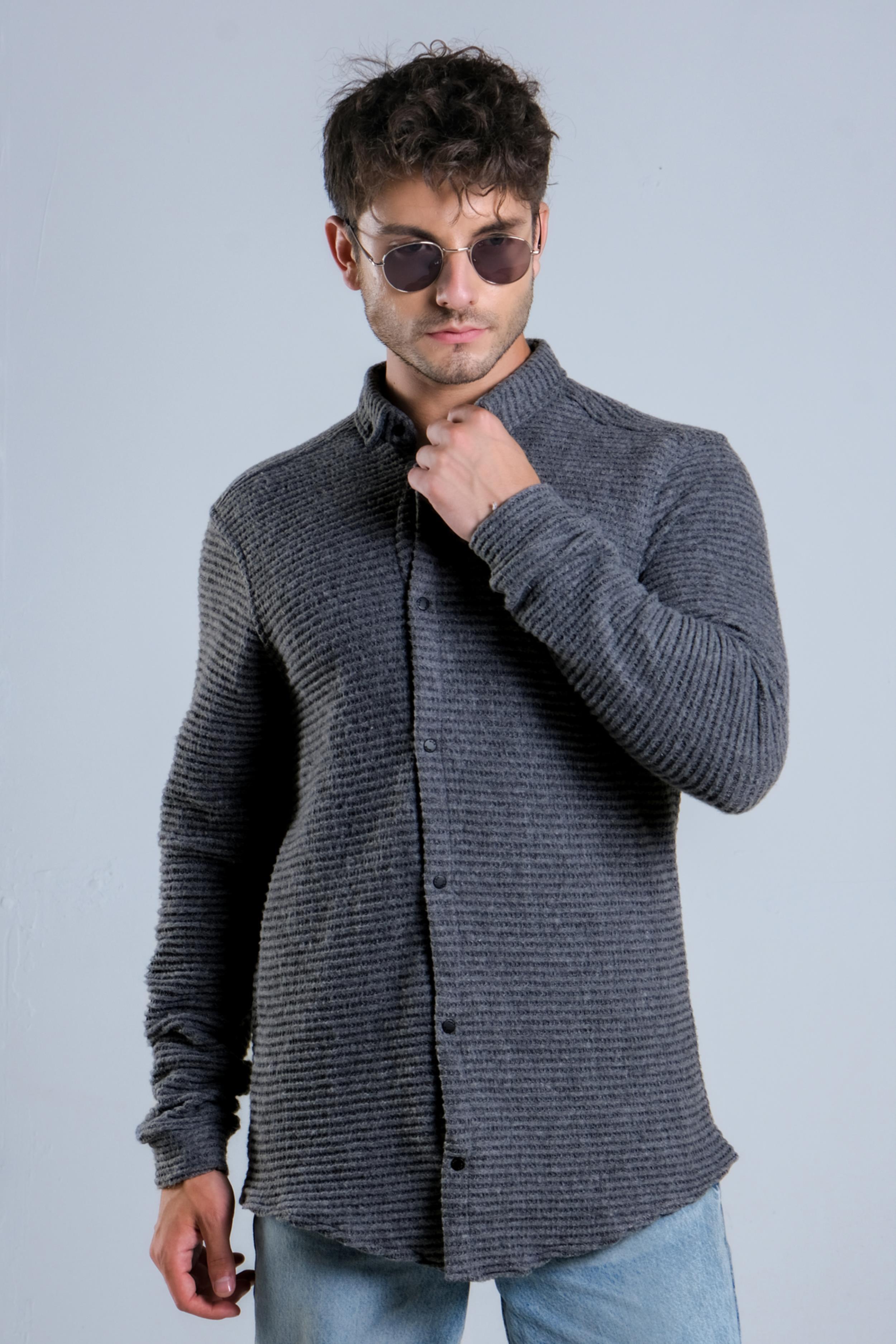 Çıtçıt Düğmeli Kışlık Örme Gömlek MAR 4215