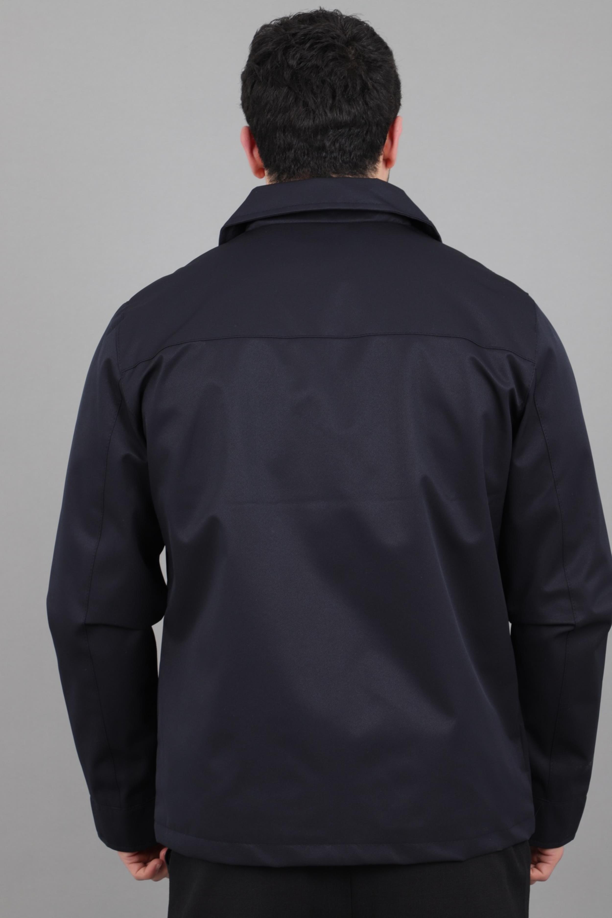 Diagonel Kumaş Yakalı Fermuarlı Mevsimlik Mont PLDP 3031_60391