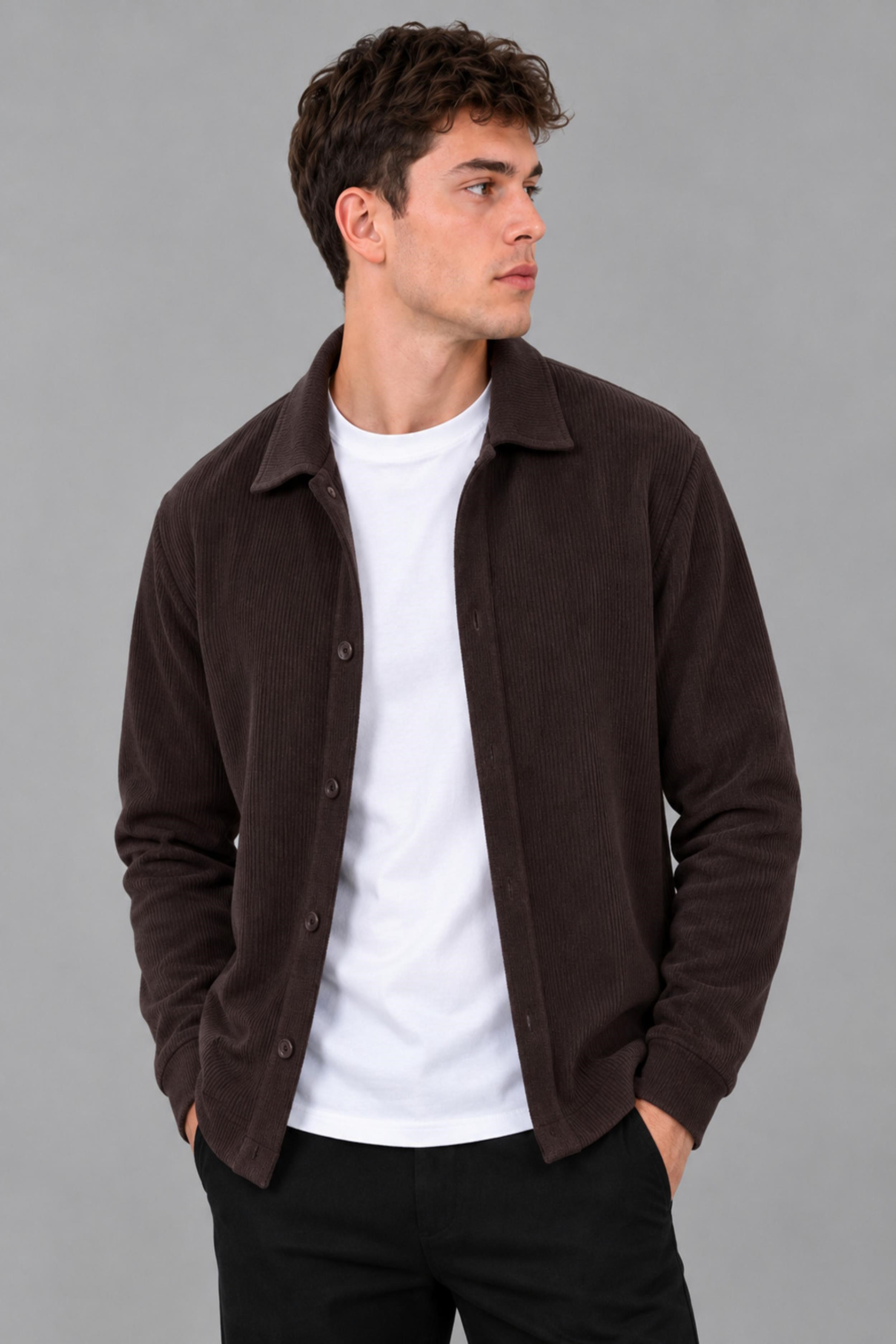 Düğmeli Örgü Yakalı Hırka DP 1055