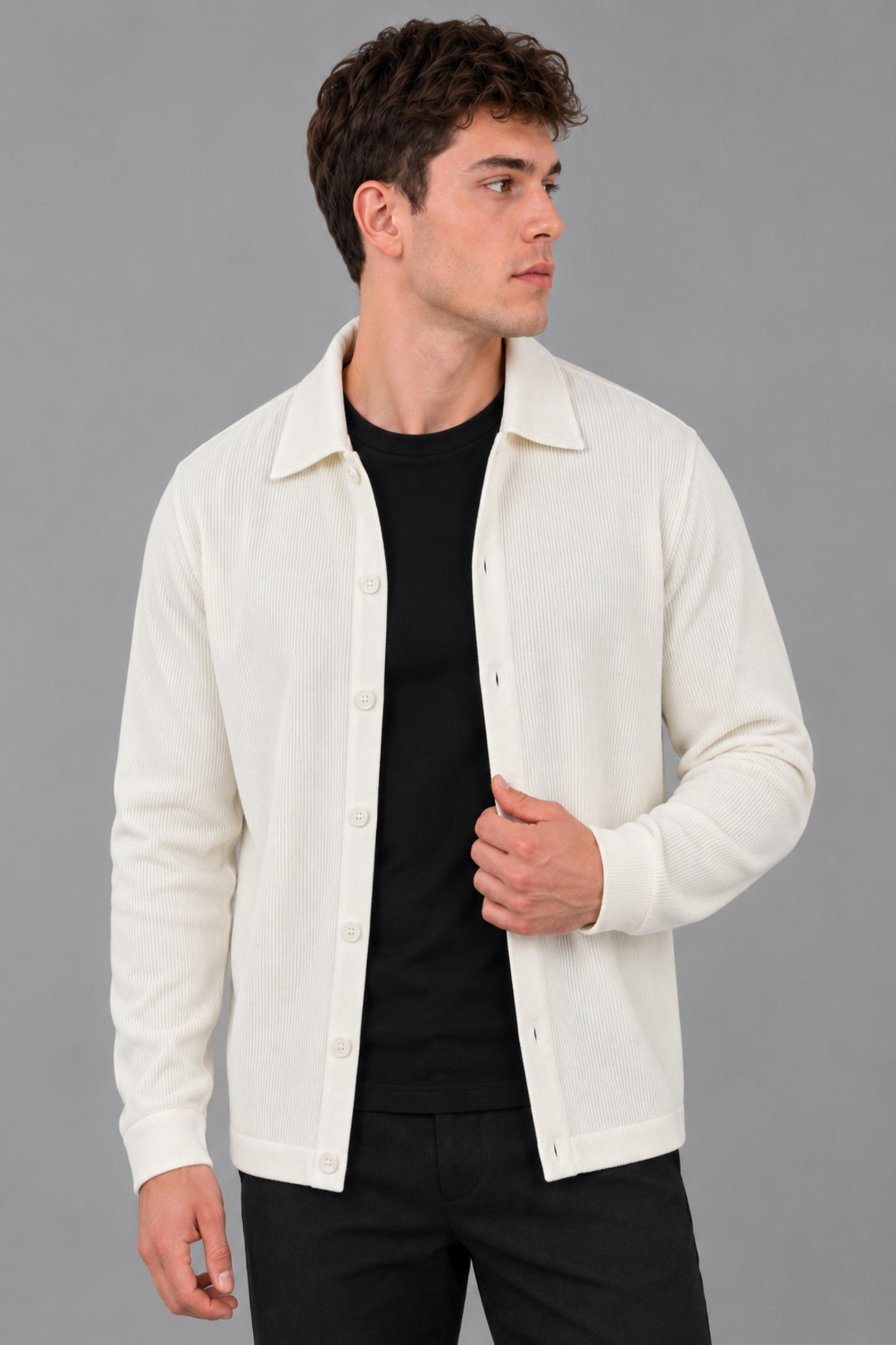 Düğmeli Örgü Yakalı Hırka DP 1055_60400
