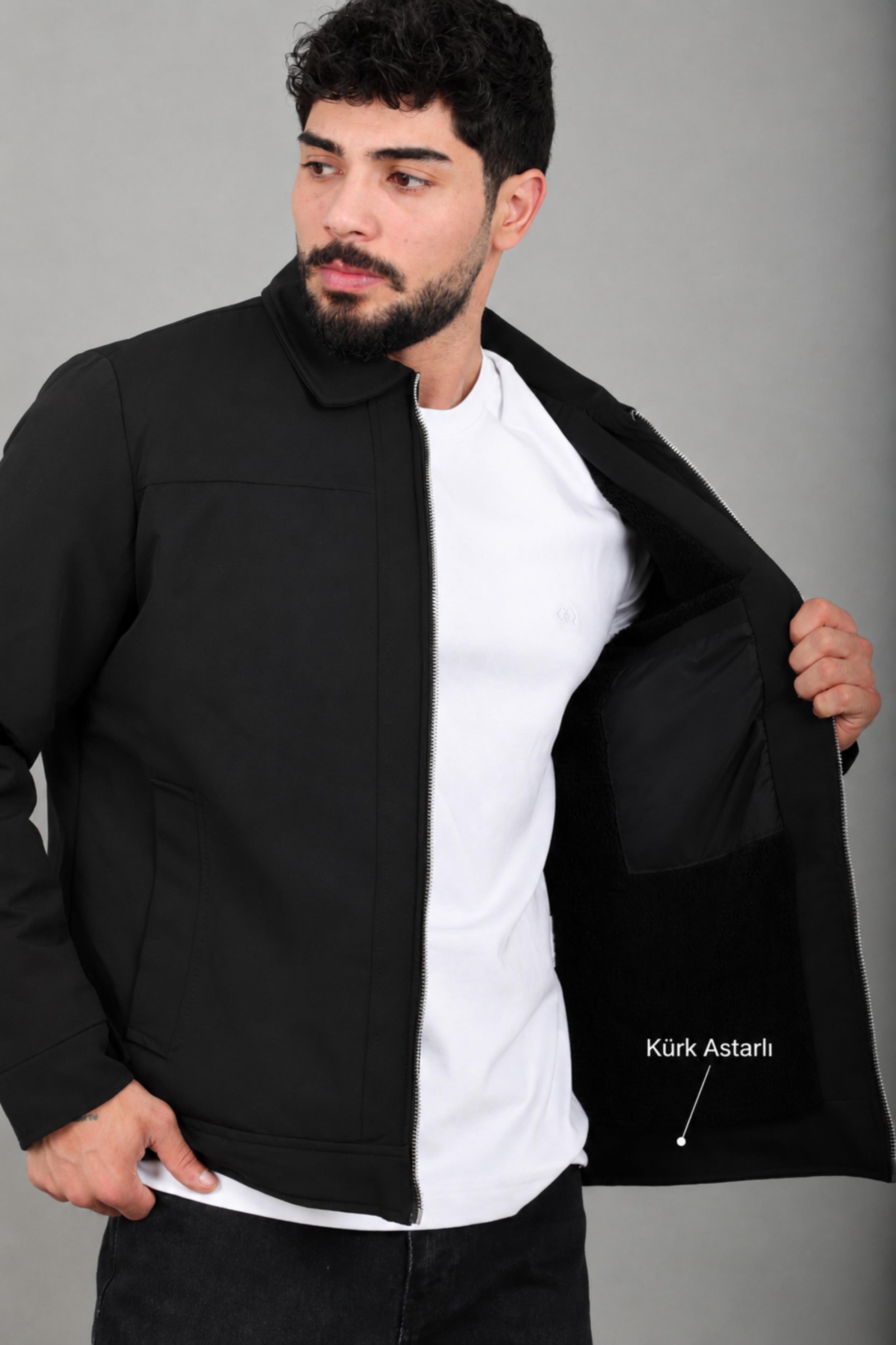 İçi Kürklü Yakalı Orta Kışlık Mont PLDP 3033-M_50511