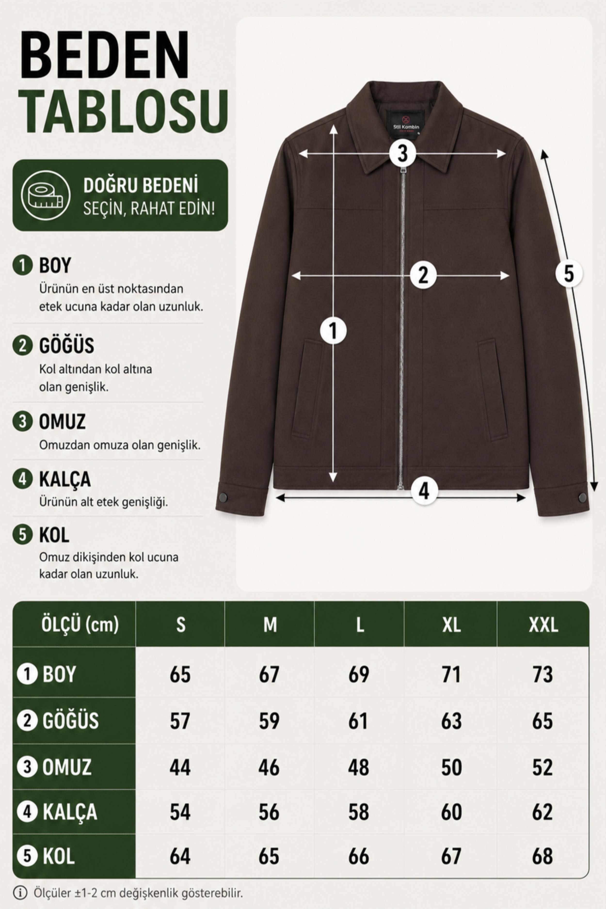 İçi Kürklü Yakalı Orta Kışlık Mont PLDP 3033-M_50511