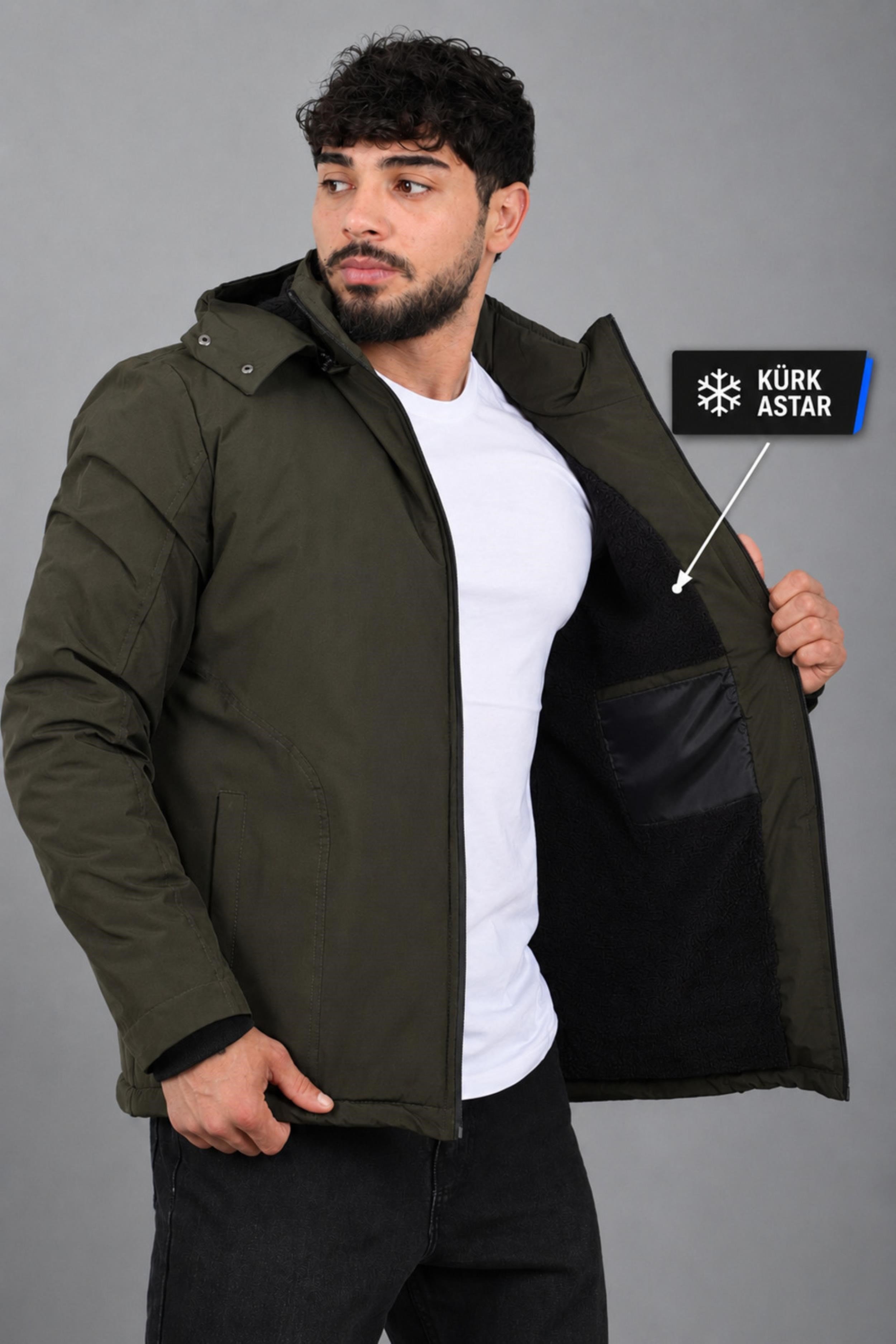 İçi Kürlü Spor Likralı Mont/Kaban PLDP3016_50509