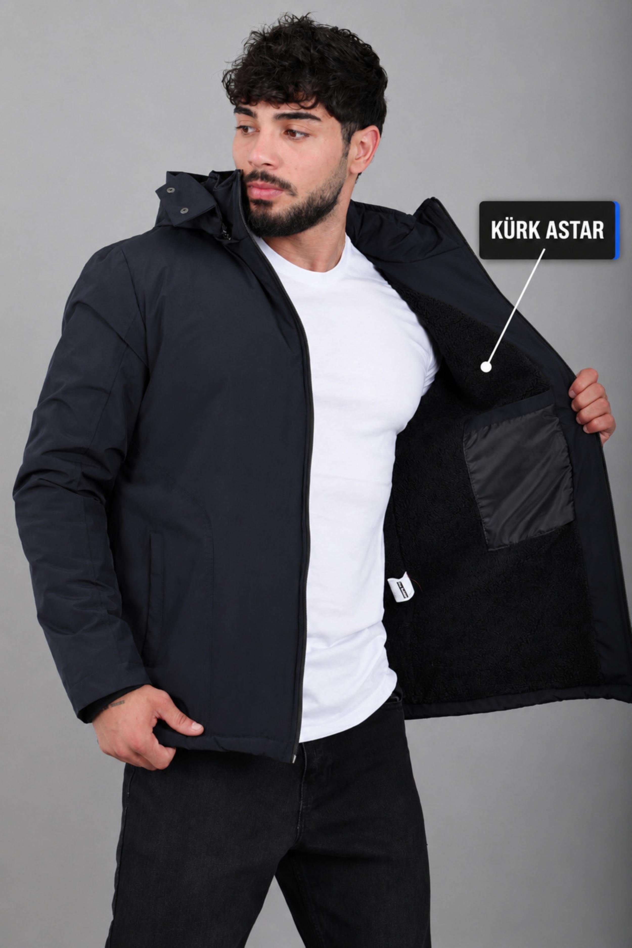 İçi Kürlü Spor Likralı Mont/Kaban PLDP3016_50509
