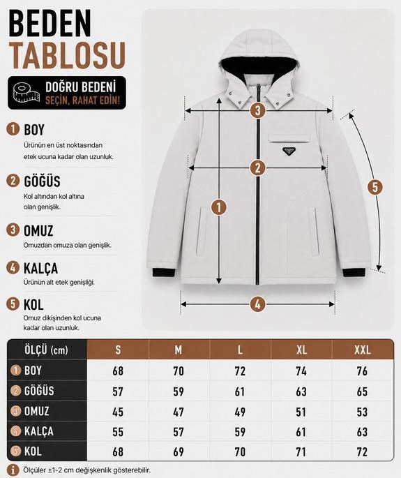 İçi Kürlü Spor Likralı Mont/Kaban PLDP3016_50509