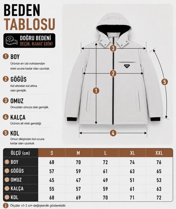 İçi Kürlü Spor Likralı Mont/Kaban PLDP3016_50509