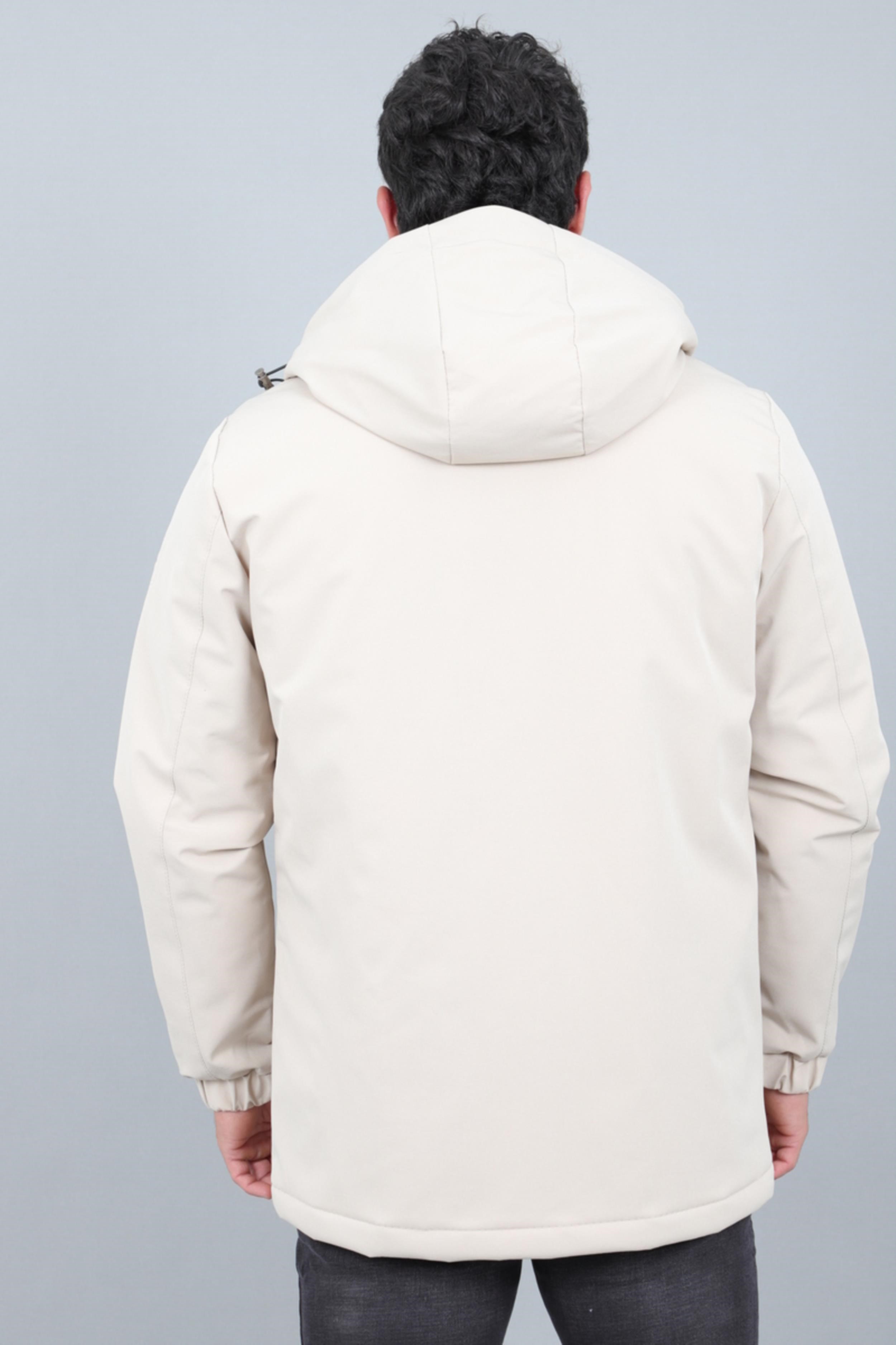 Kapitoneli Torba Cep Sabit Kapüşon Kışlık Mont PLDP 3039_50527