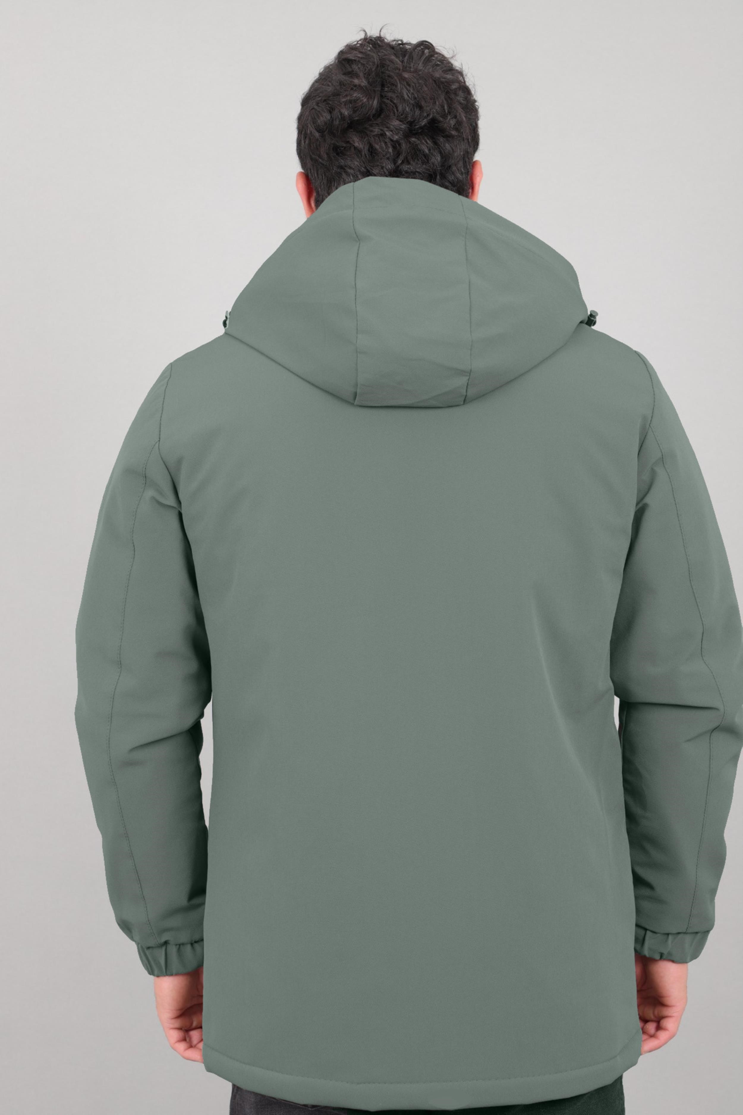 Kapitoneli Torba Cep Sabit Kapüşon Kışlık Mont PLDP 3039_50527