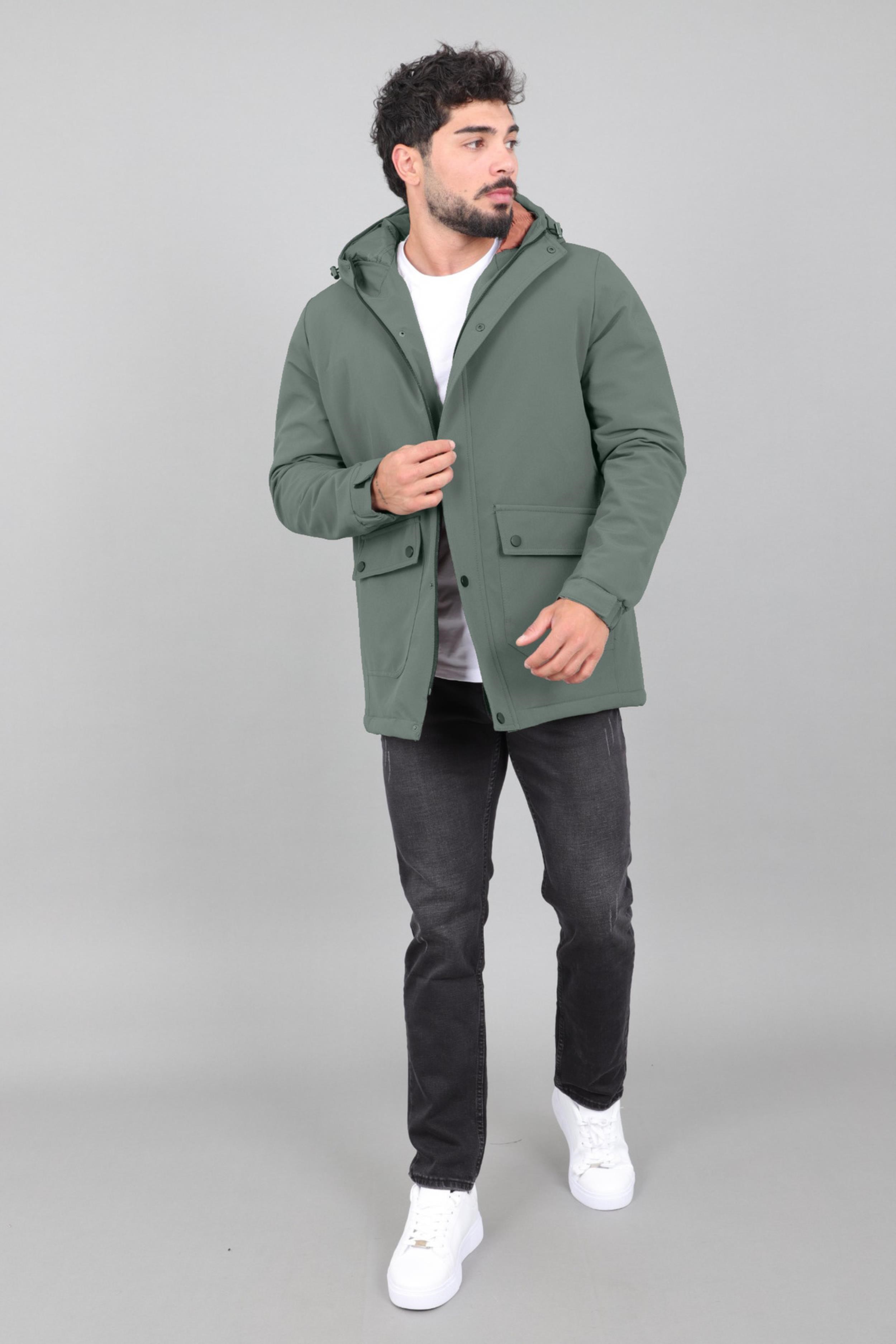 Kapitoneli Torba Cep Sabit Kapüşon Kışlık Mont PLDP 3039_50527