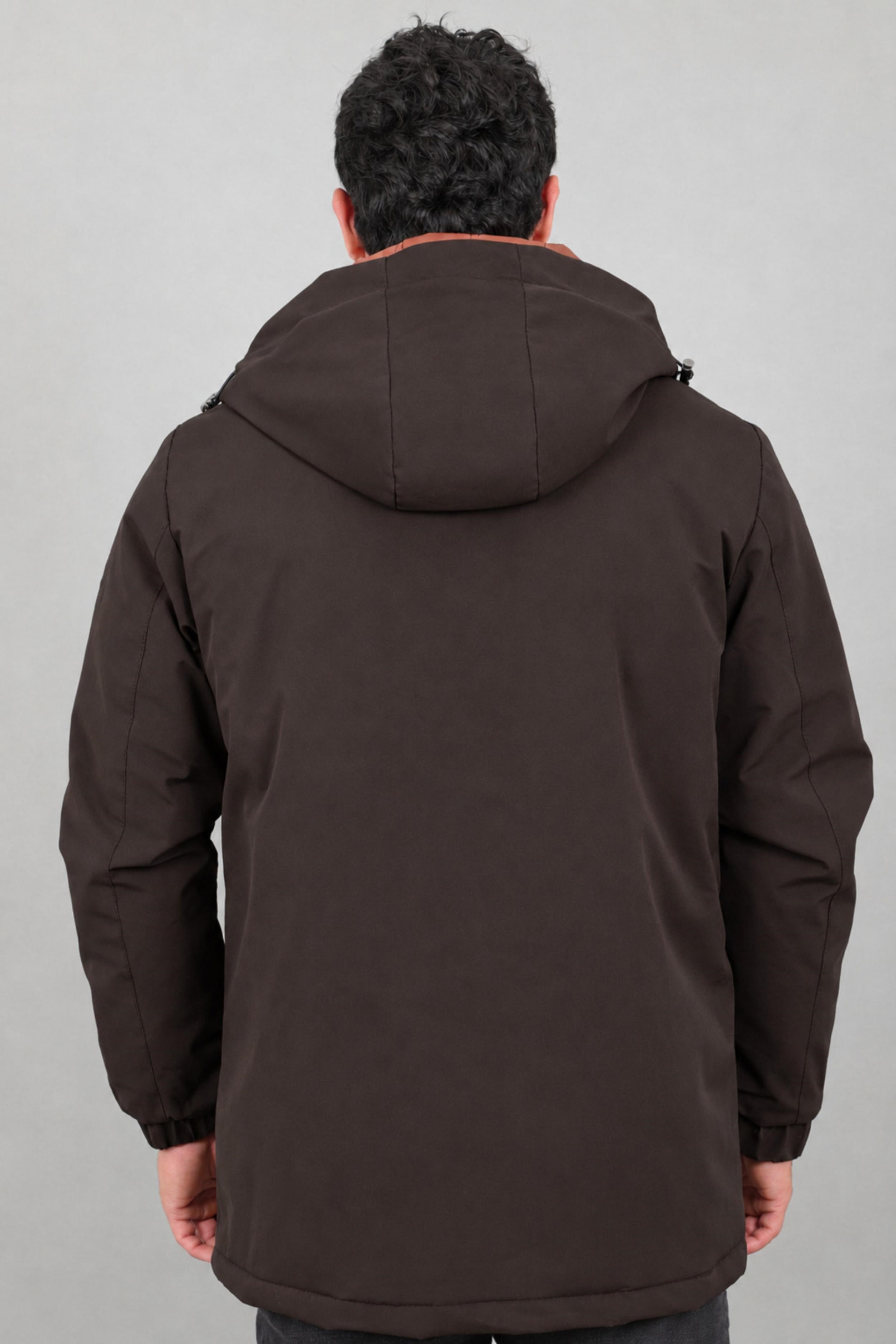 Kapitoneli Torba Cep Sabit Kapüşon Kışlık Mont PLDP 3039_50527