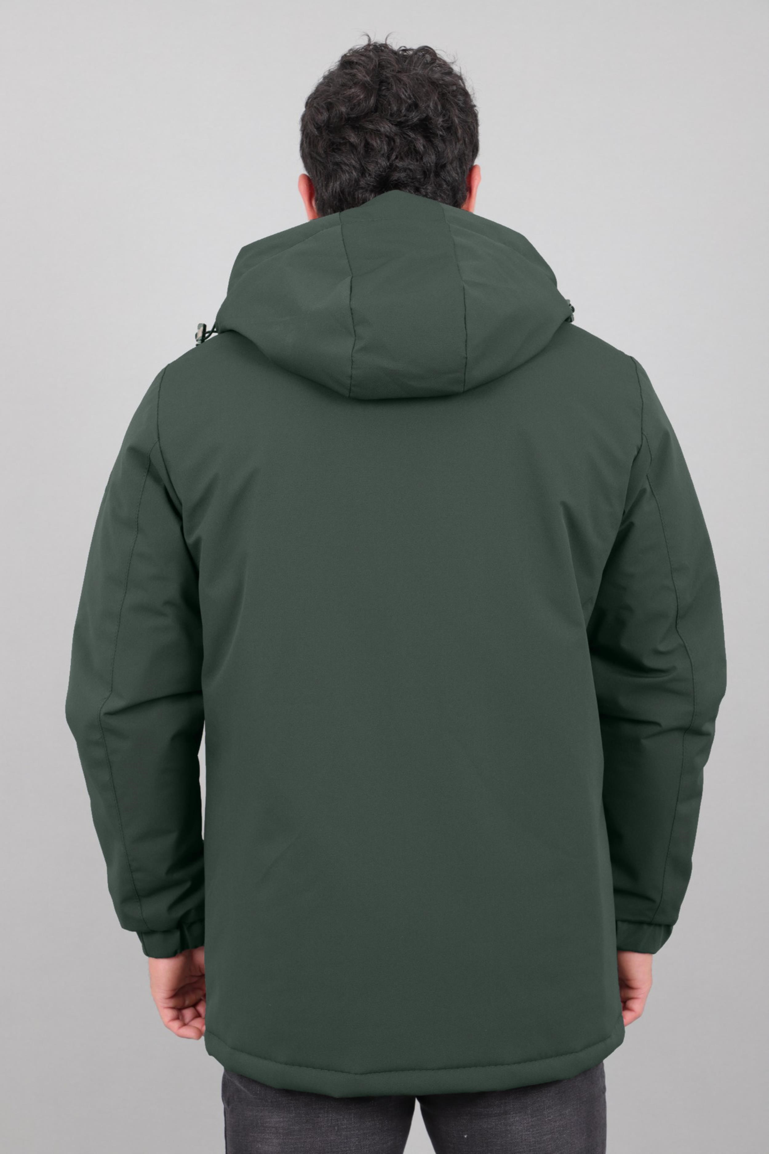 Kapitoneli Torba Cep Sabit Kapüşon Kışlık Mont PLDP 3039_50527