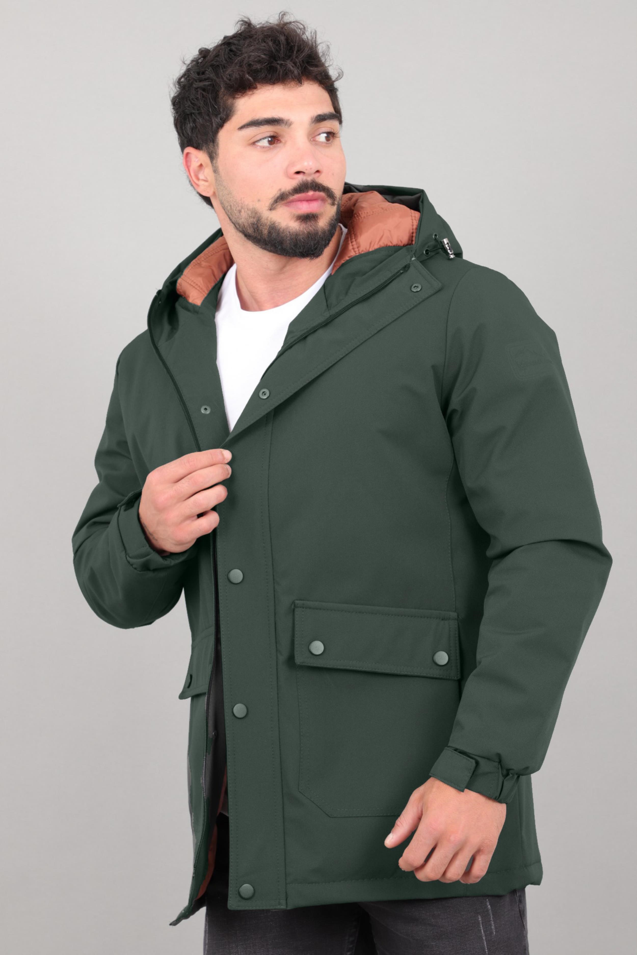 Kapitoneli Torba Cep Sabit Kapüşon Kışlık Mont PLDP 3039_50527