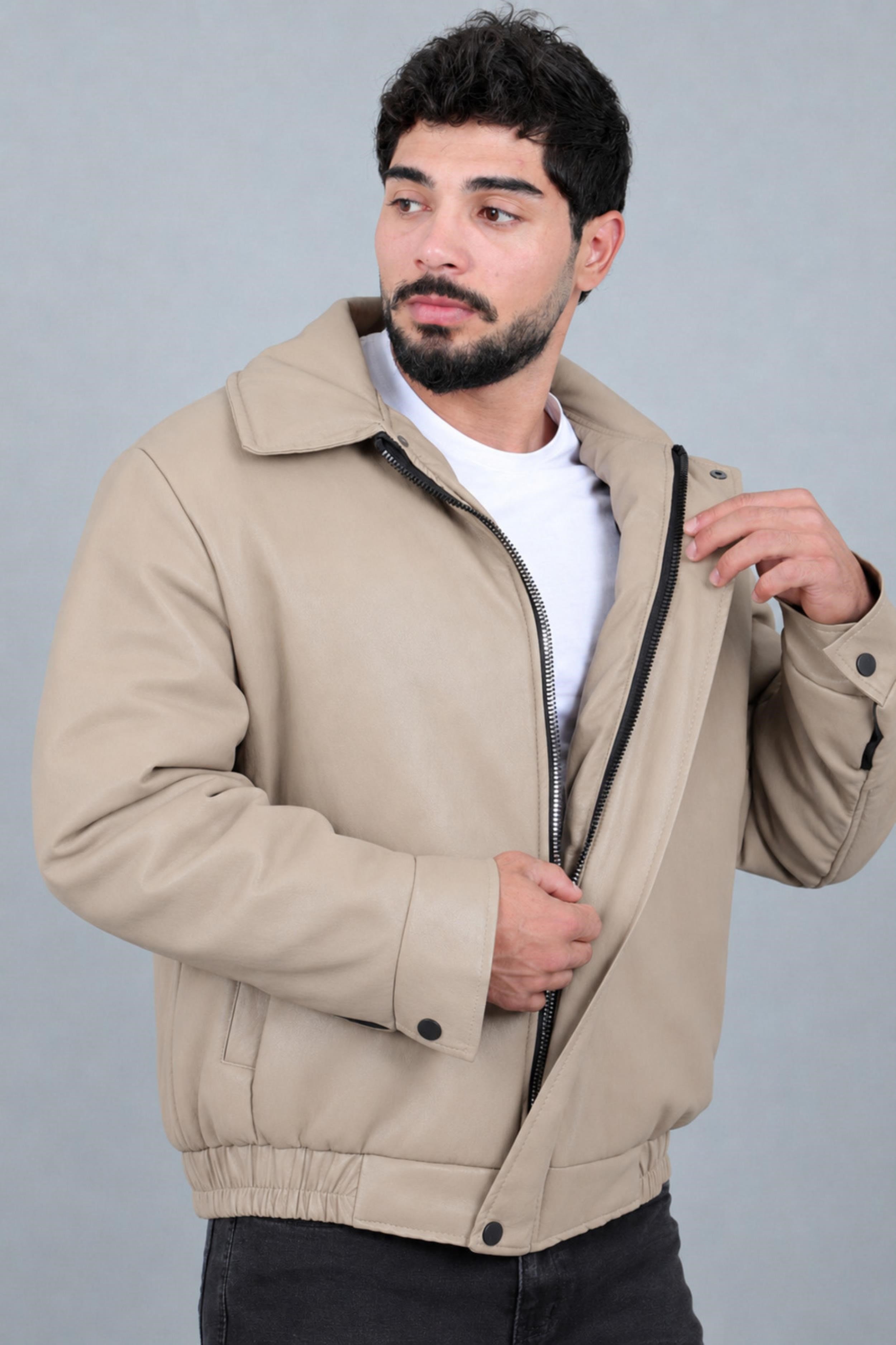 Kışlık Dolumlu İçi Kürklü Oversize Suni Deri Mont KMD_50502
