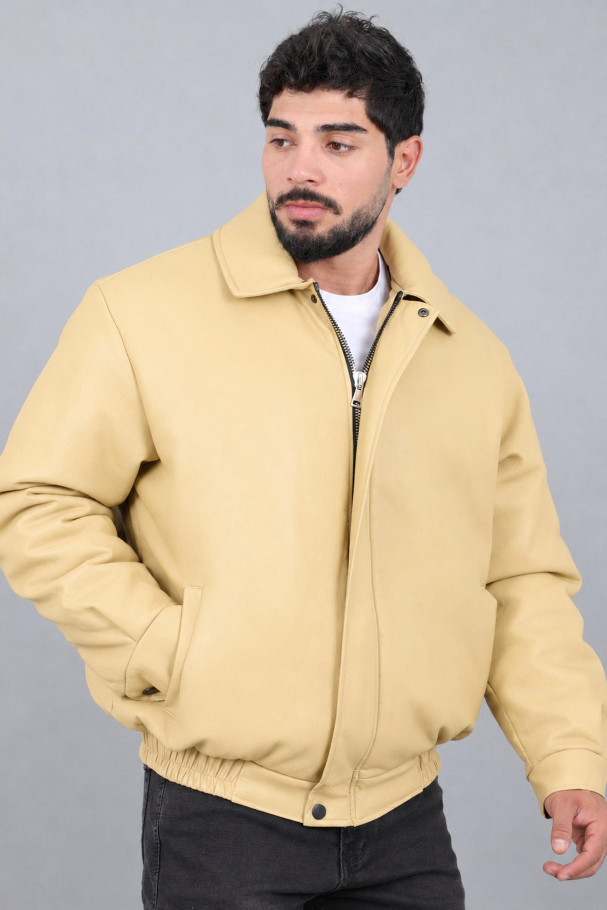 Kışlık Dolumlu İçi Kürklü Oversize Suni Deri Mont KMD_50502