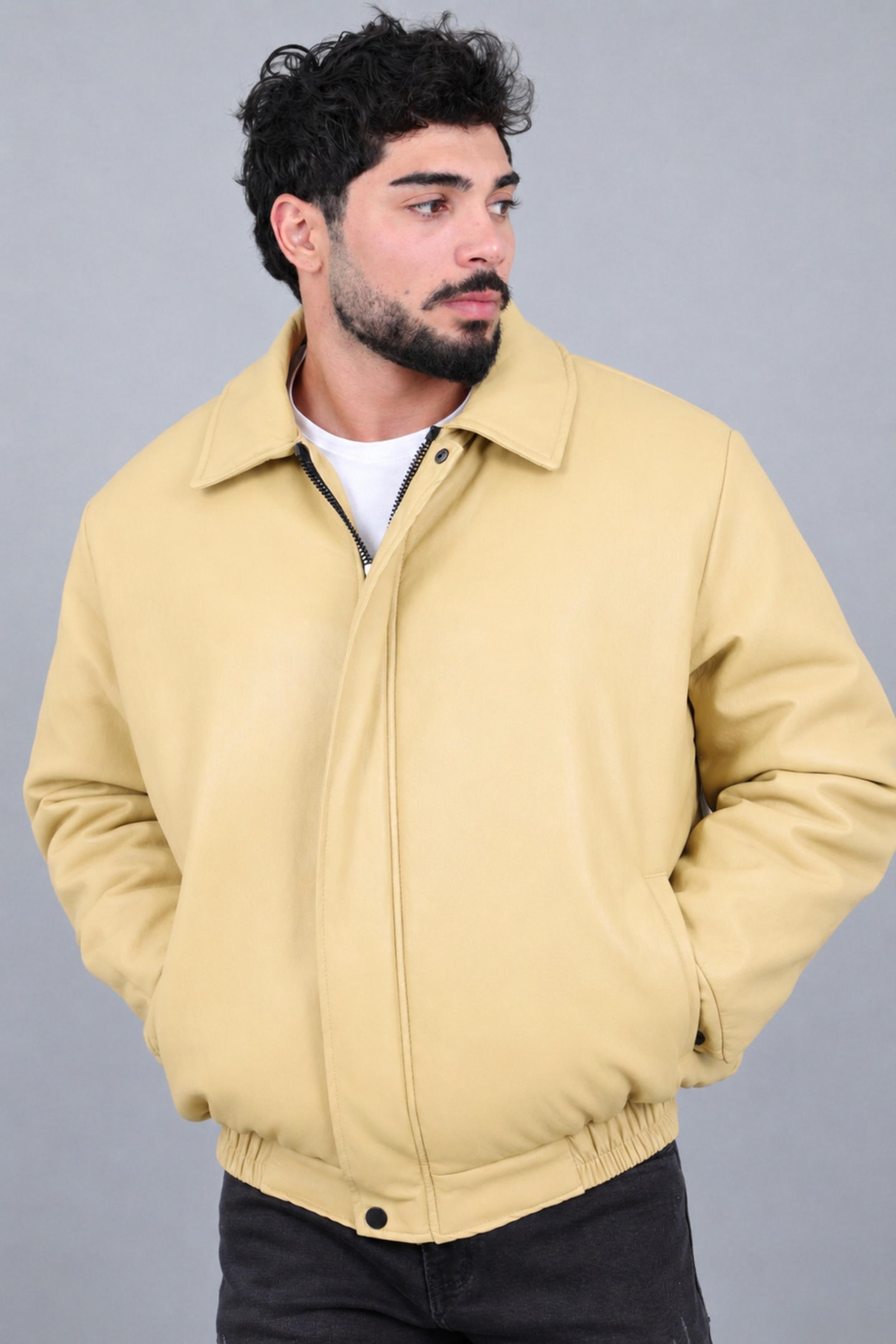 Kışlık Dolumlu İçi Kürklü Oversize Suni Deri Mont KMD_50502