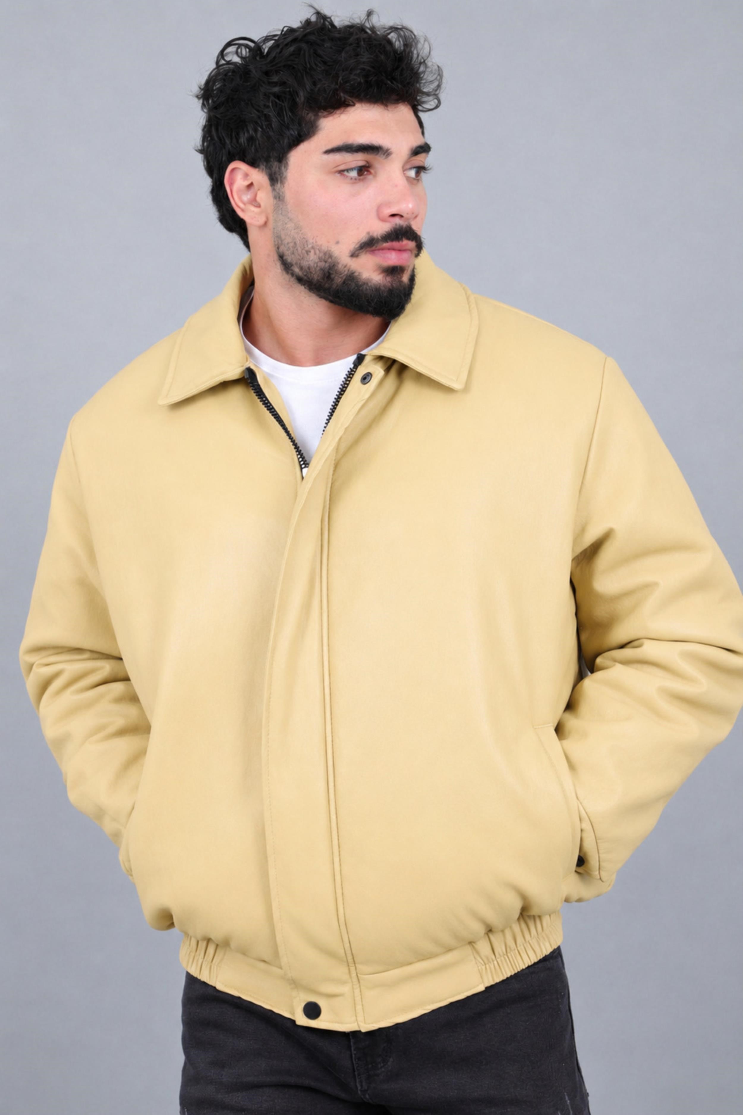 Kışlık Dolumlu İçi Kürklü Oversize Suni Deri Mont KMD_50502