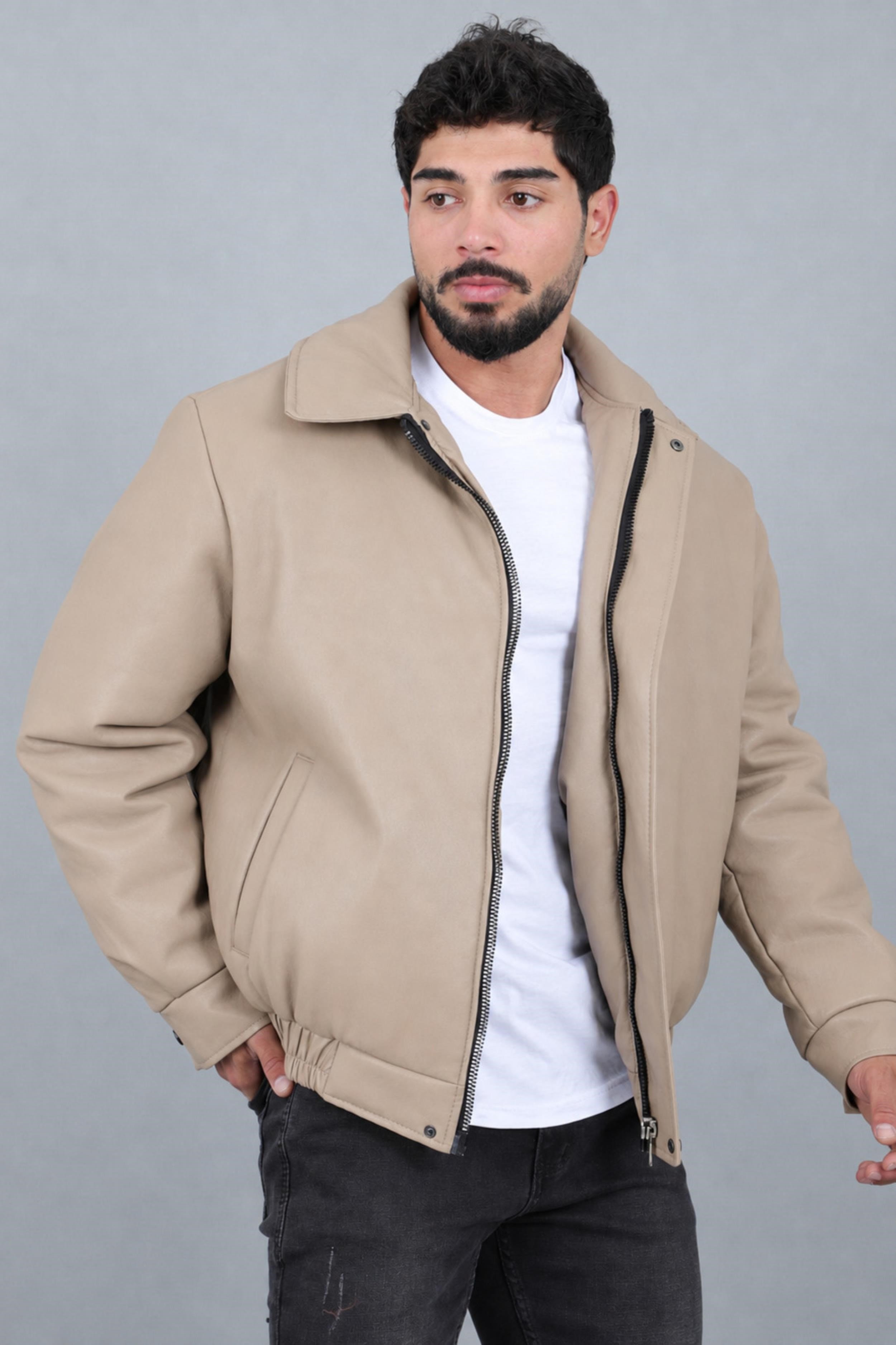 Kışlık Dolumlu İçi Kürklü Oversize Suni Deri Mont KMD_50502