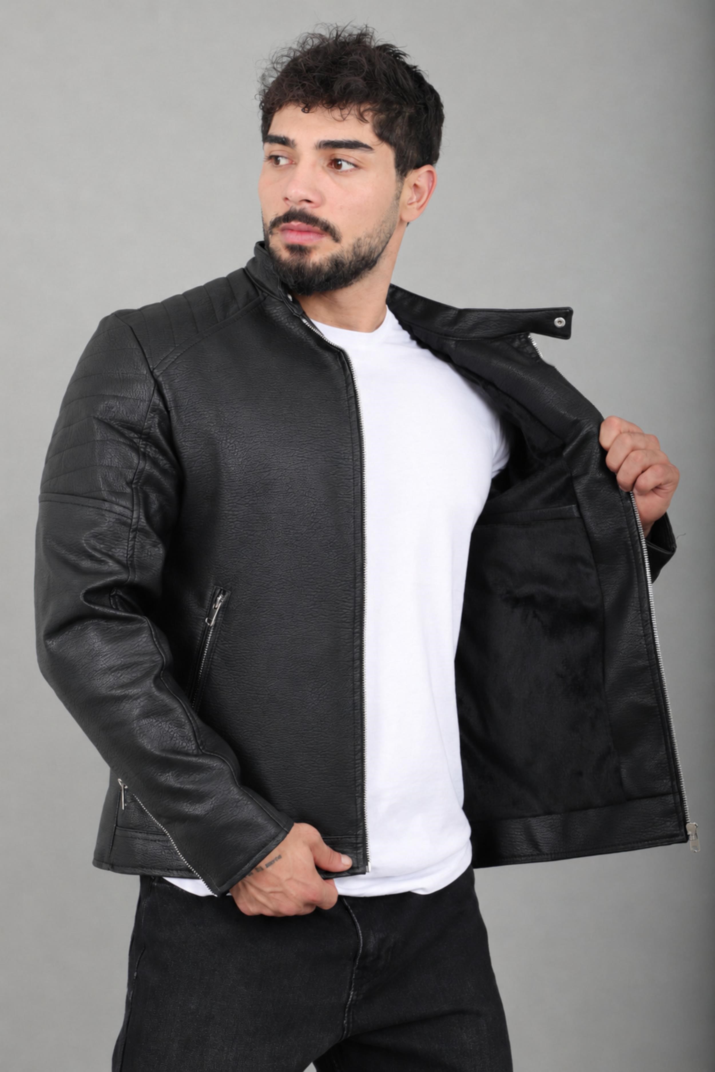 Omuz Detay Suni Deri Mont KMD 816_50517