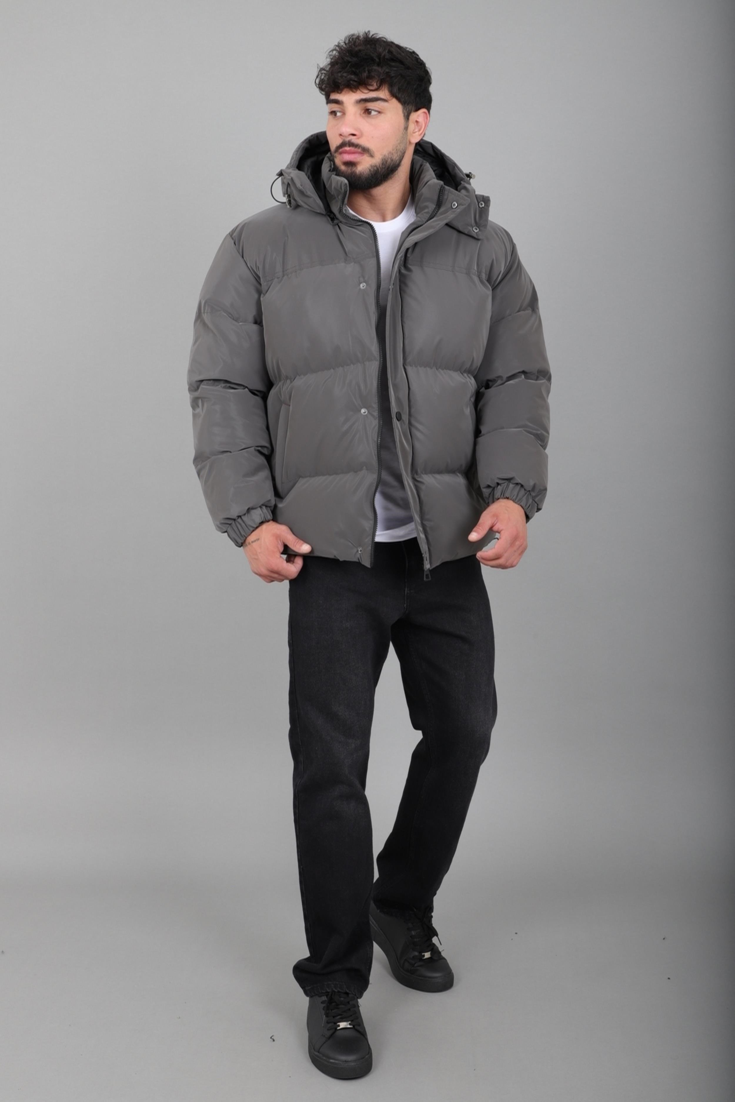 Oversize Nova Karbon Şişme Mont Kaban PLDP 3029_50512