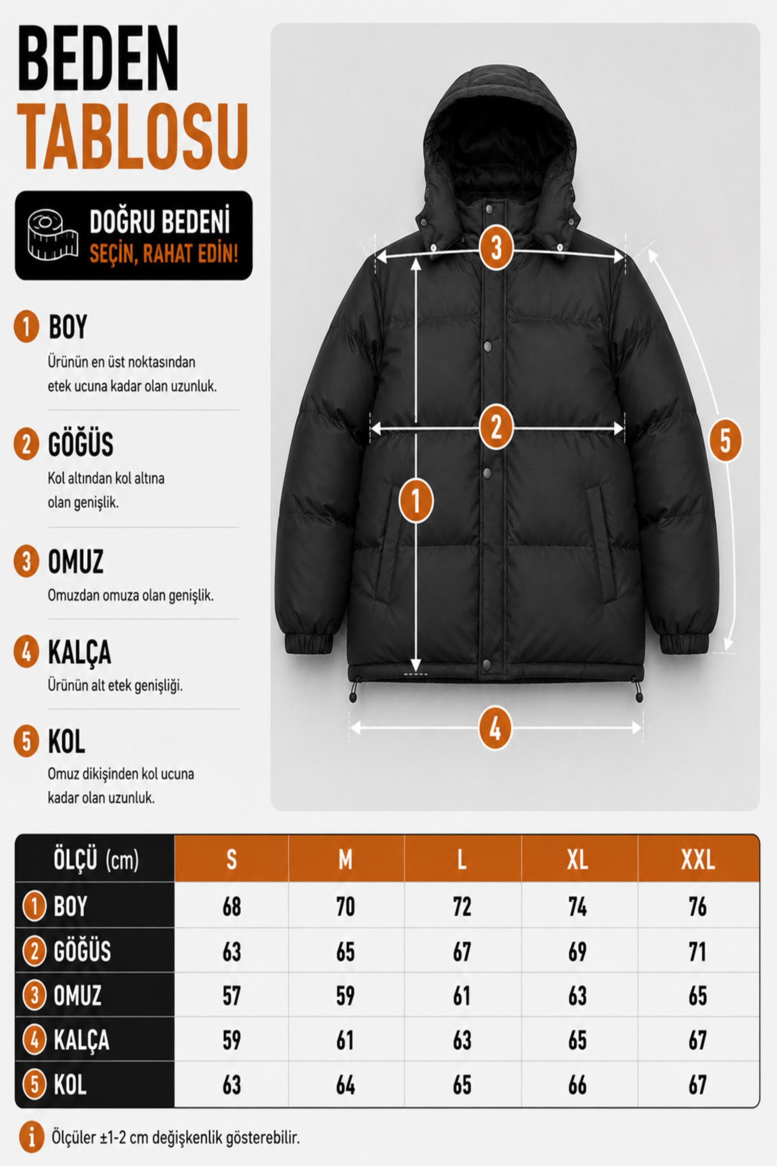 Oversize Nova Karbon Şişme Mont Kaban PLDP 3029_50512