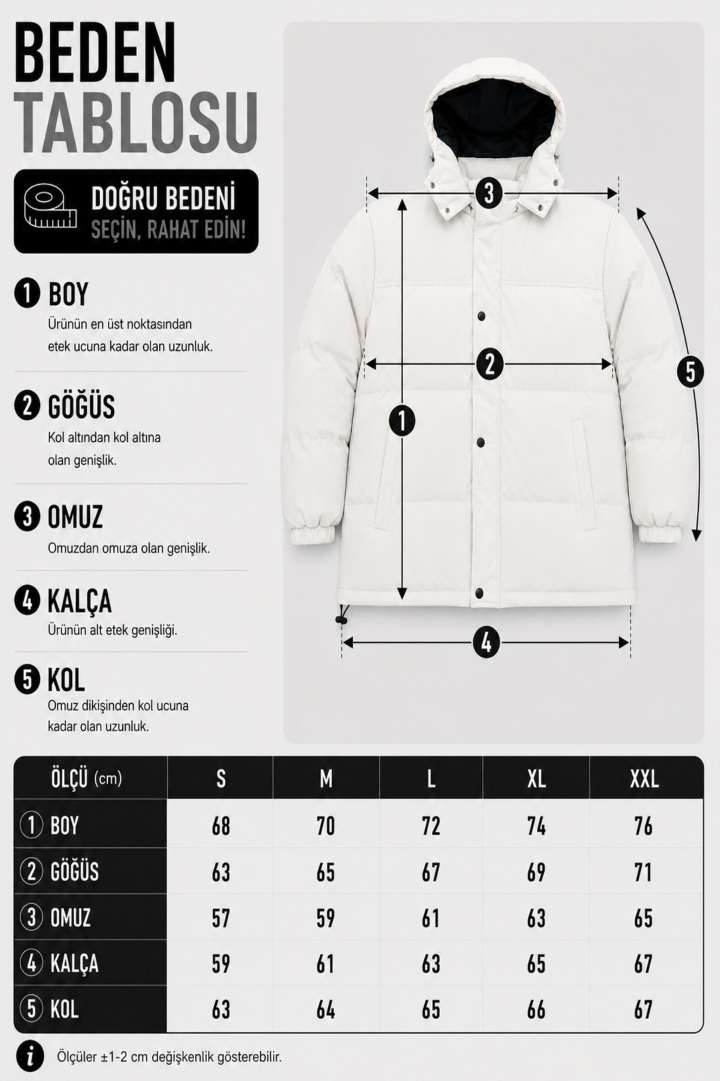 Oversize Nova Karbon Şişme Mont Kaban PLDP 3029_50512