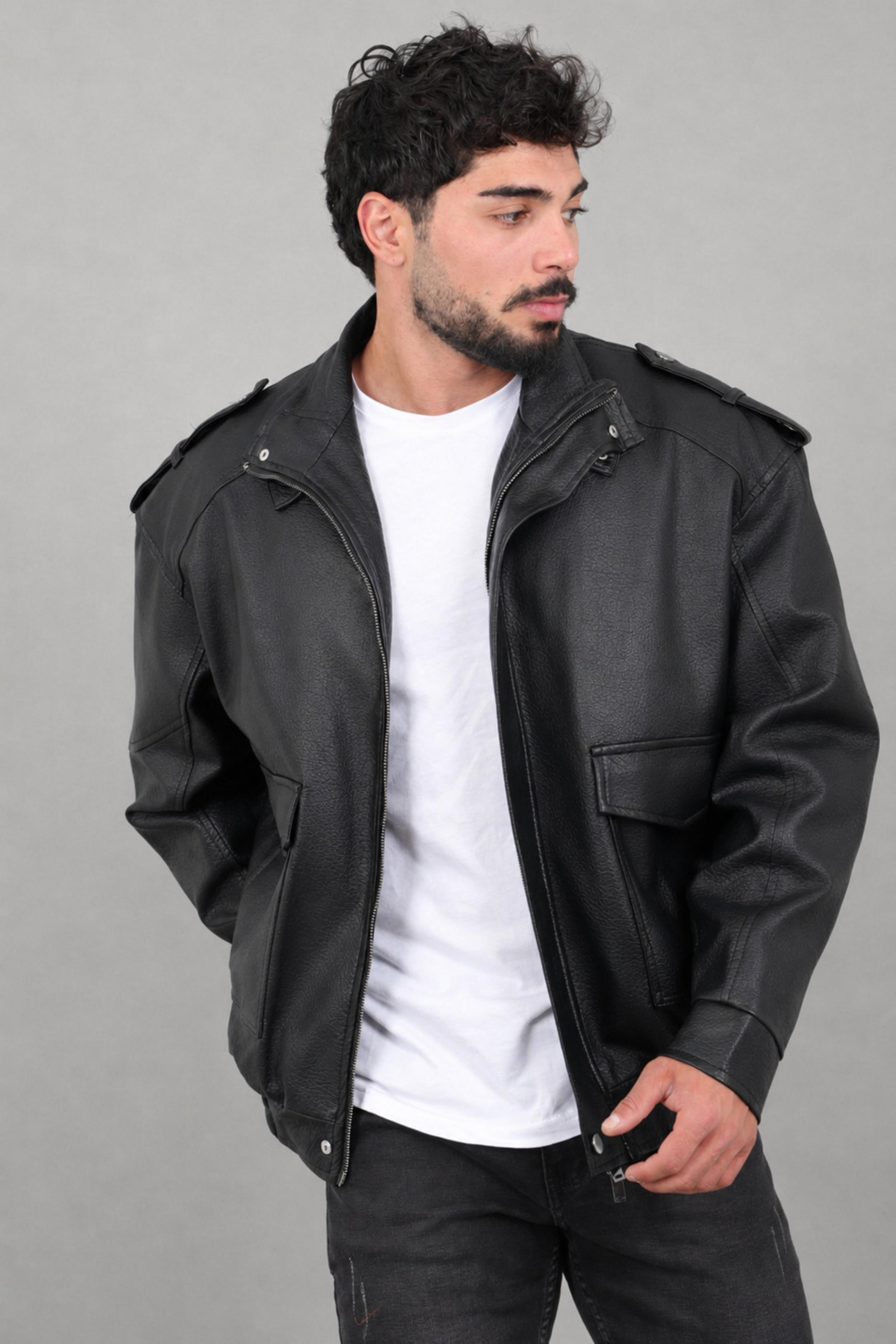 Oversize Torba Cep Omuz Detay Suni Deri Mont KMD 880