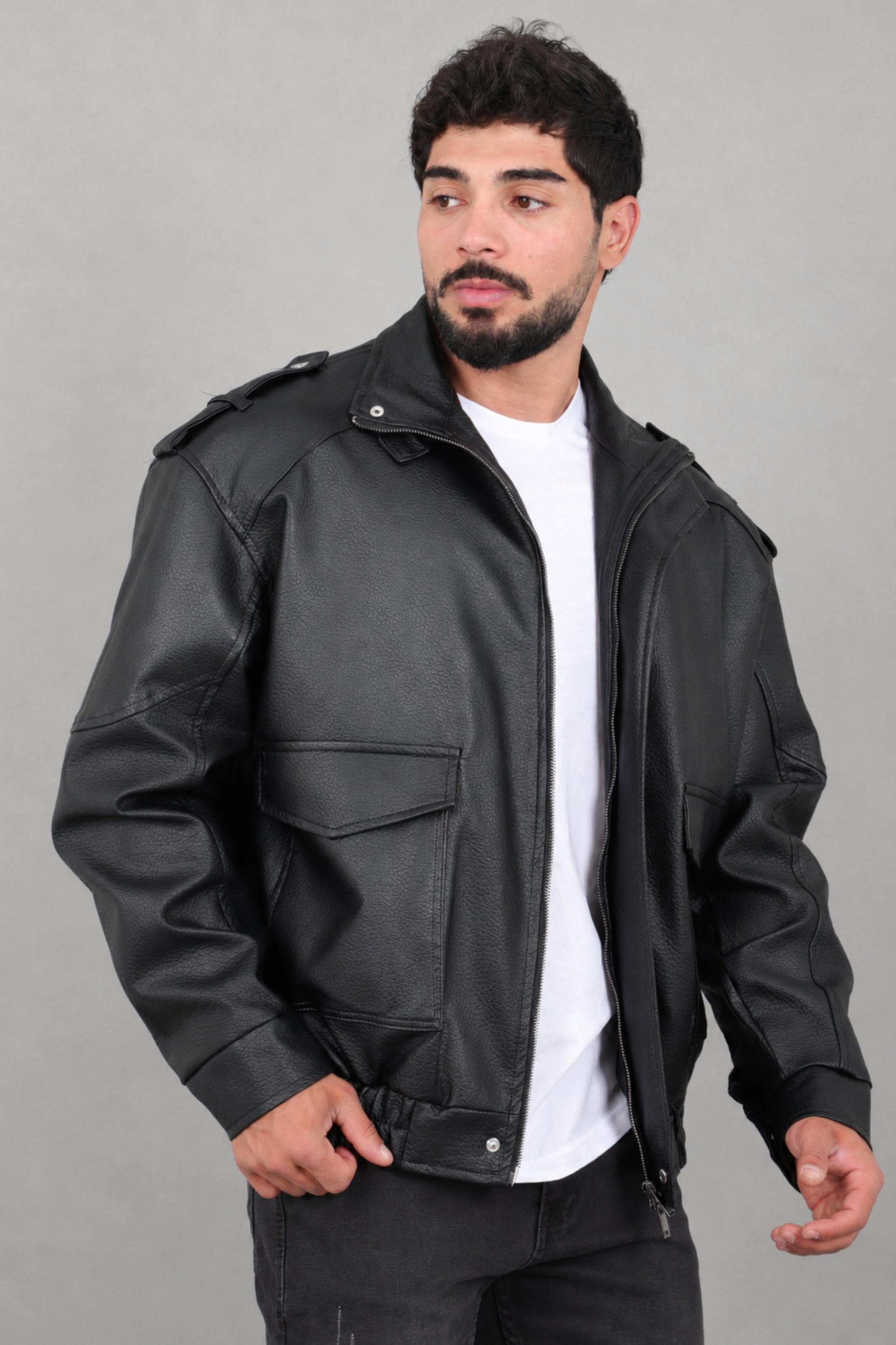 Oversize Torba Cep Omuz Detay Suni Deri Mont KMD 880