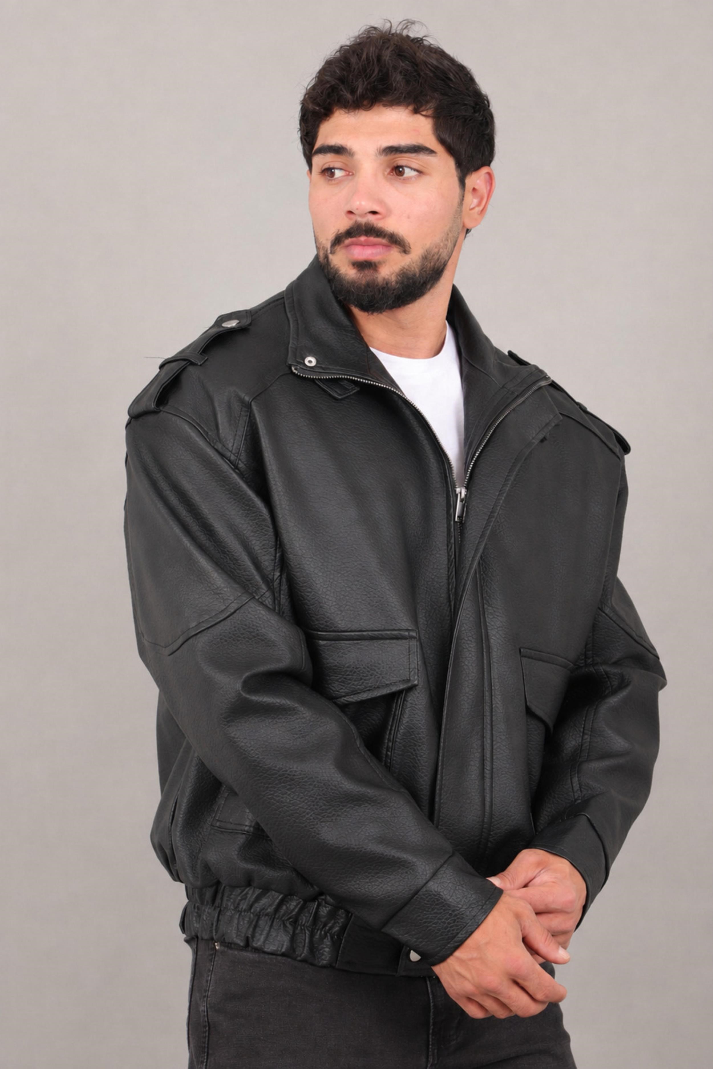 Oversize Torba Cep Omuz Detay Suni Deri Mont KMD 880