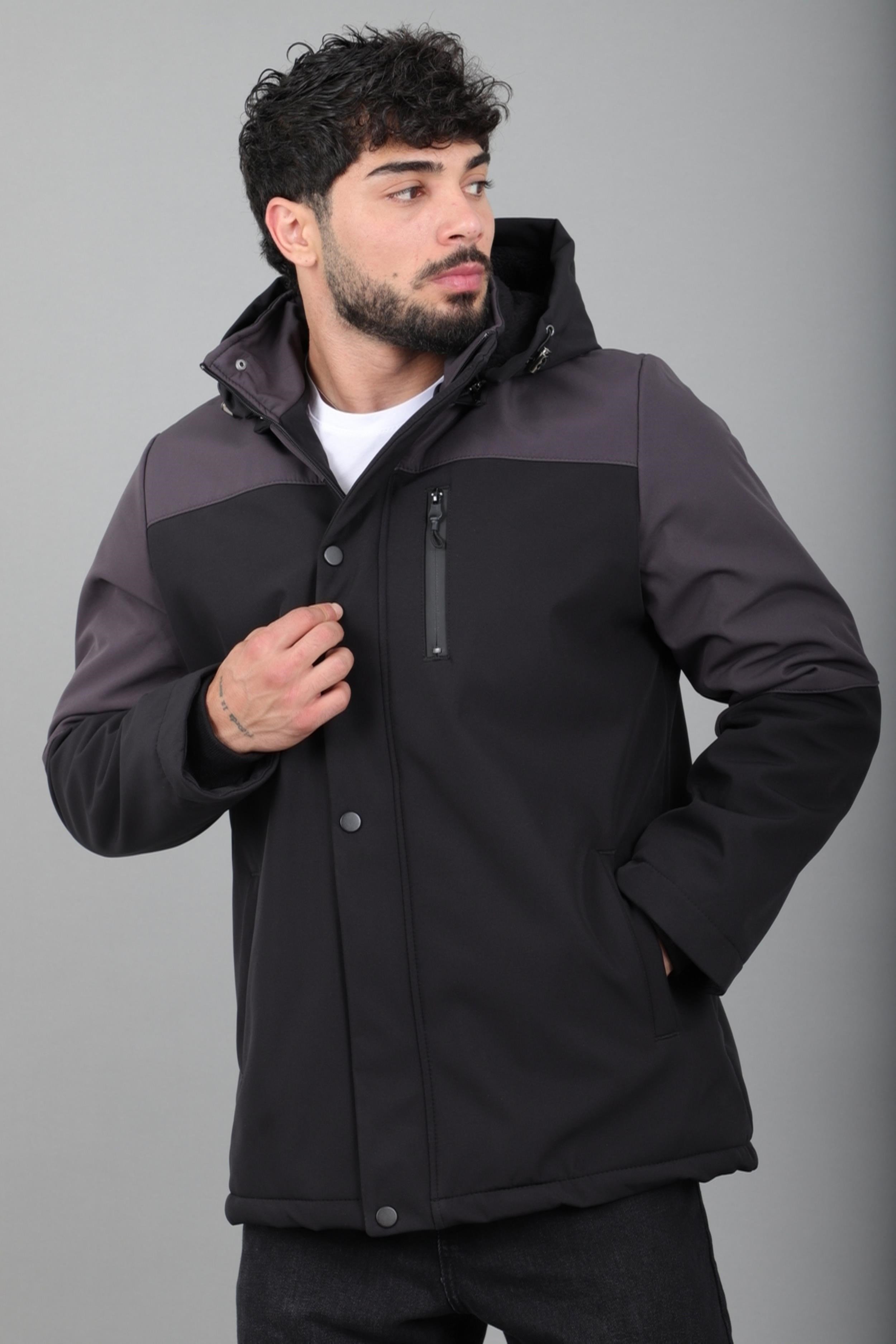 Parçalı Outdoor Softshell Kışlık Mont PLDP 3038_50513