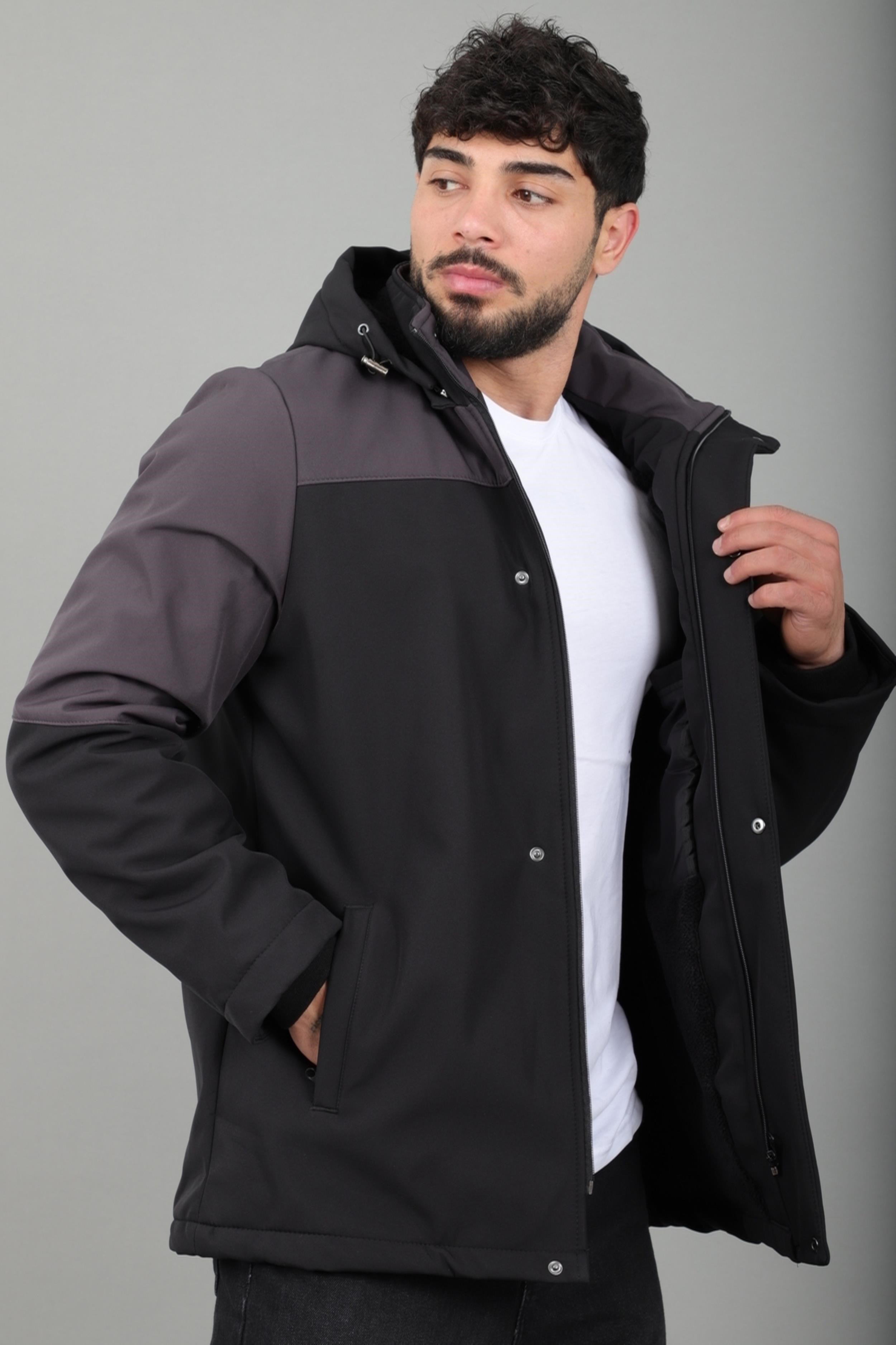 Parçalı Outdoor Softshell Kışlık Mont PLDP 3038_50513