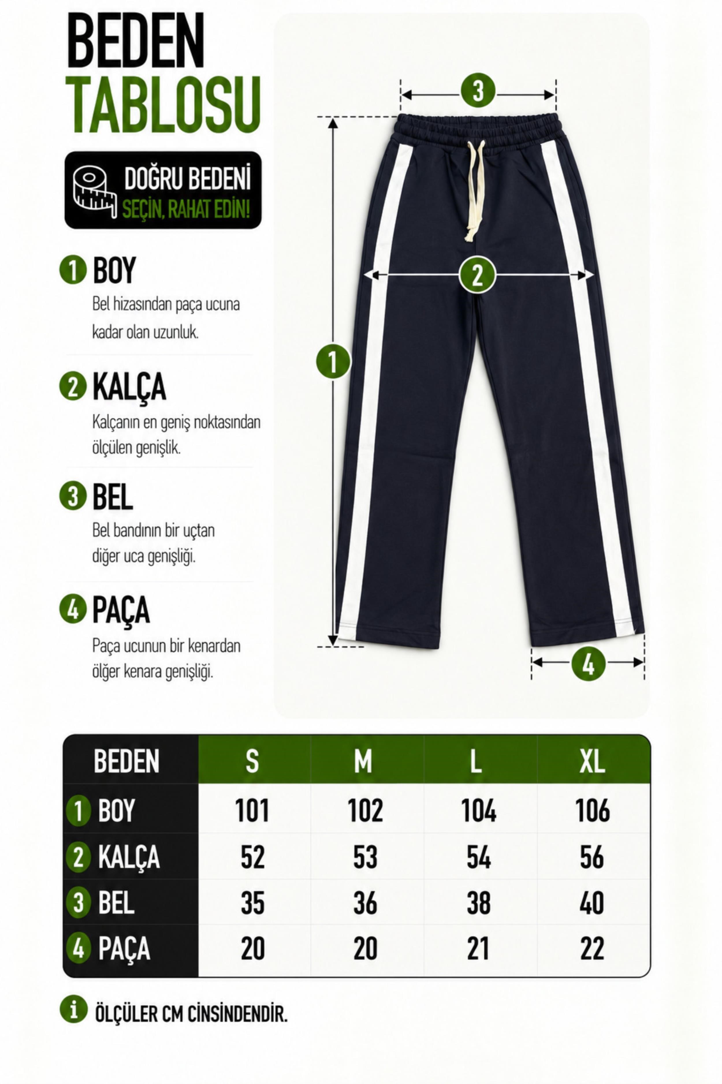 Şeritli Baggy Eşofman Altı DP 5118_70139
