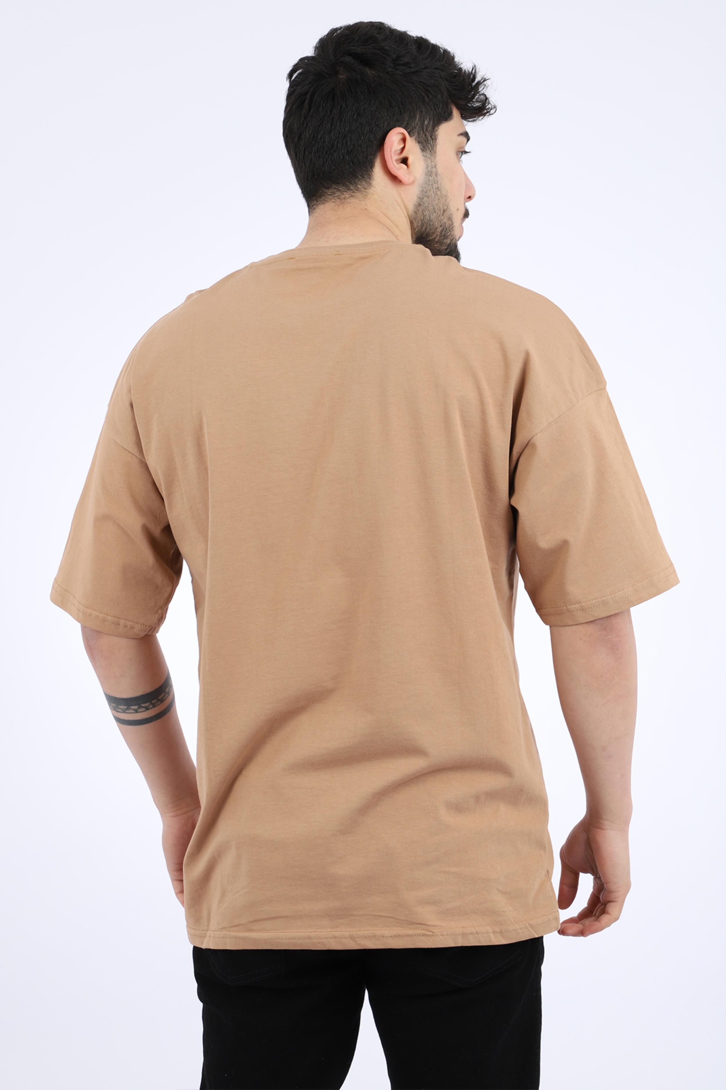 Stil Kombin Düz Basic Oversize Tişört BLD