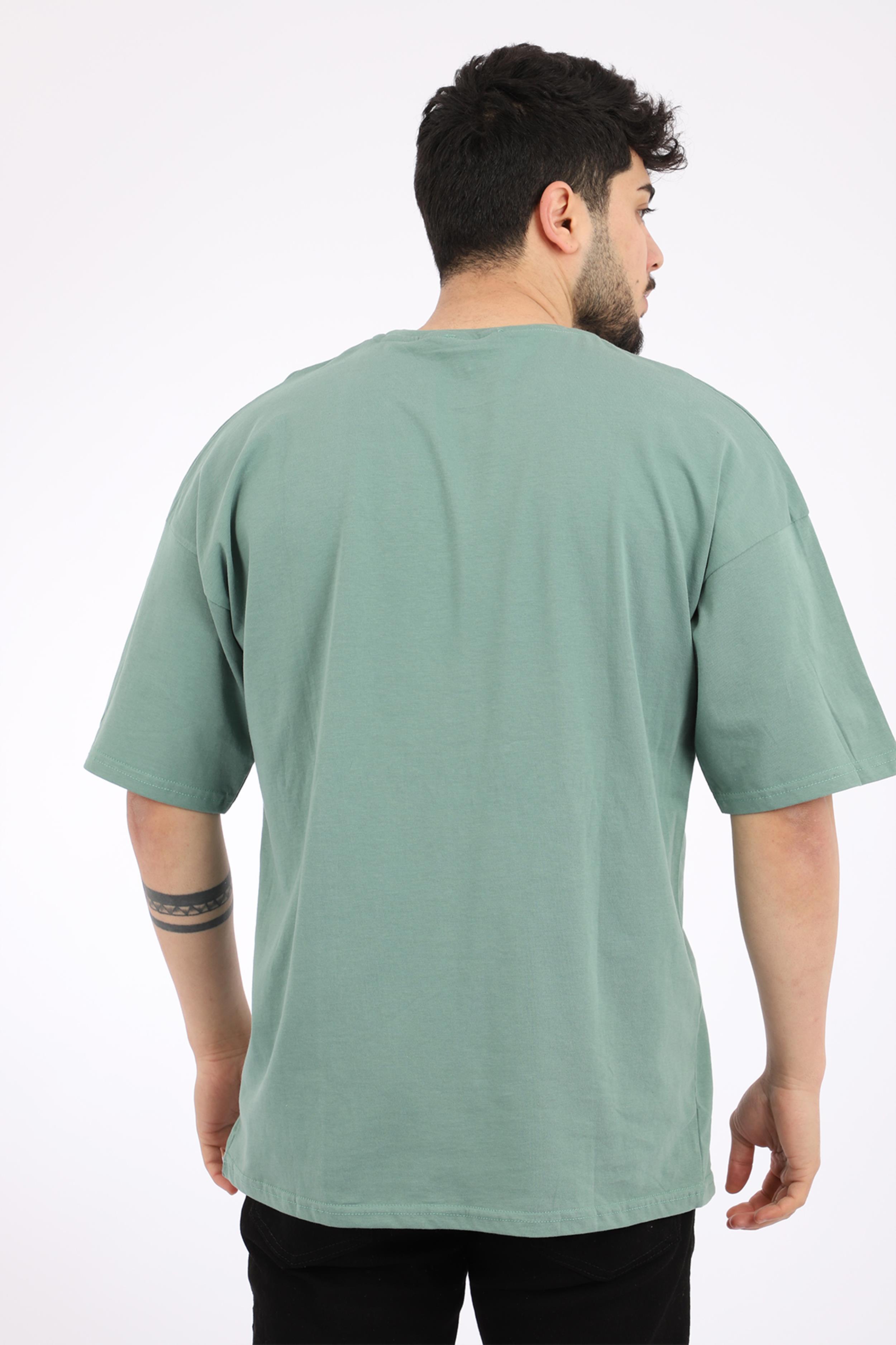 Stil Kombin Düz Basic Oversize Tişört BLD