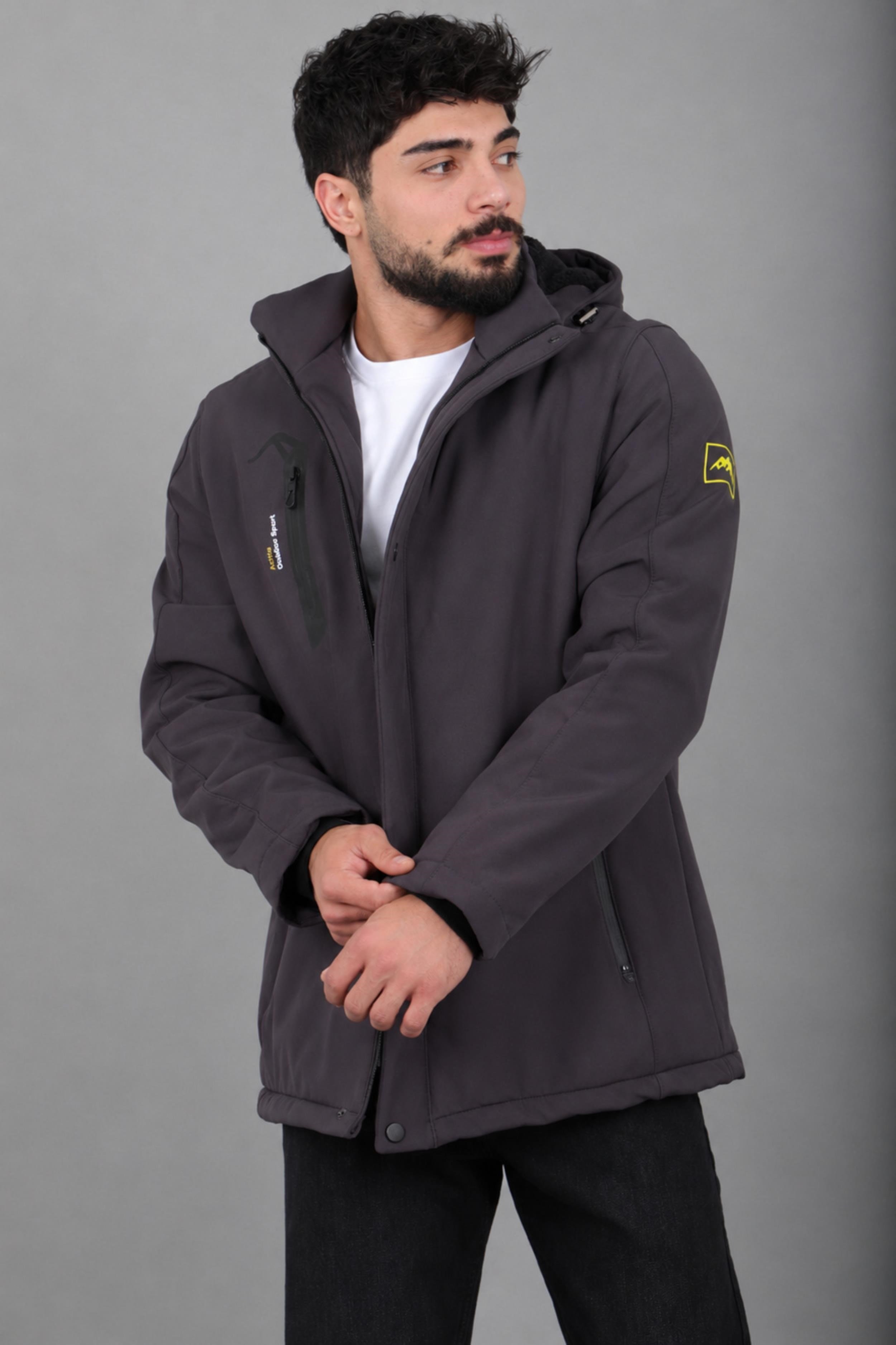Su ve Rüzgar Geçirmez Outdoor Softshell Kışlık Mont PLDP 3014_50510