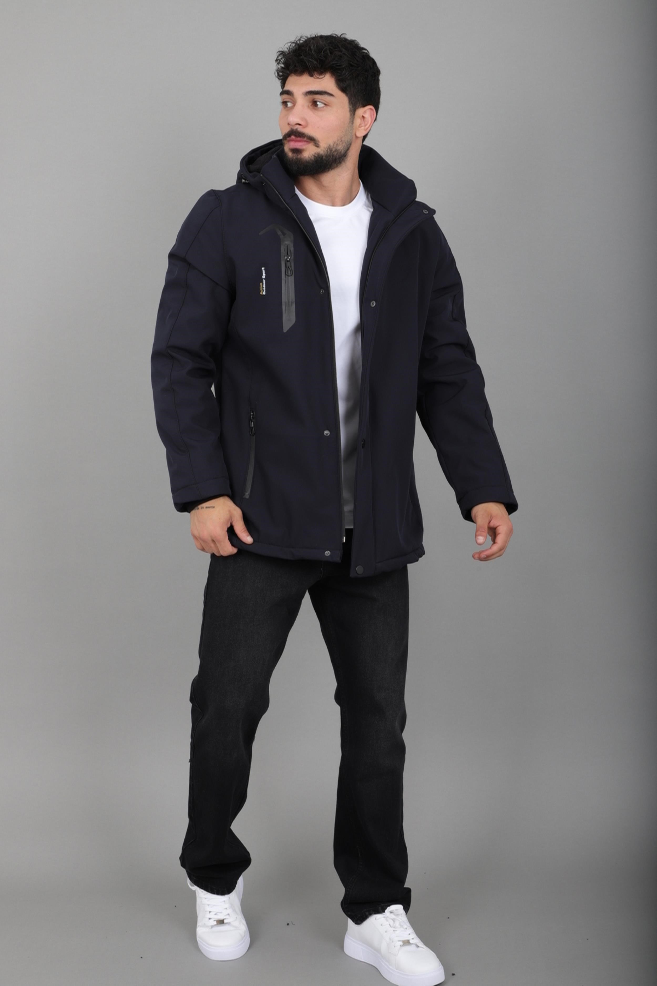 Su ve Rüzgar Geçirmez Outdoor Softshell Kışlık Mont PLDP 3014_50510