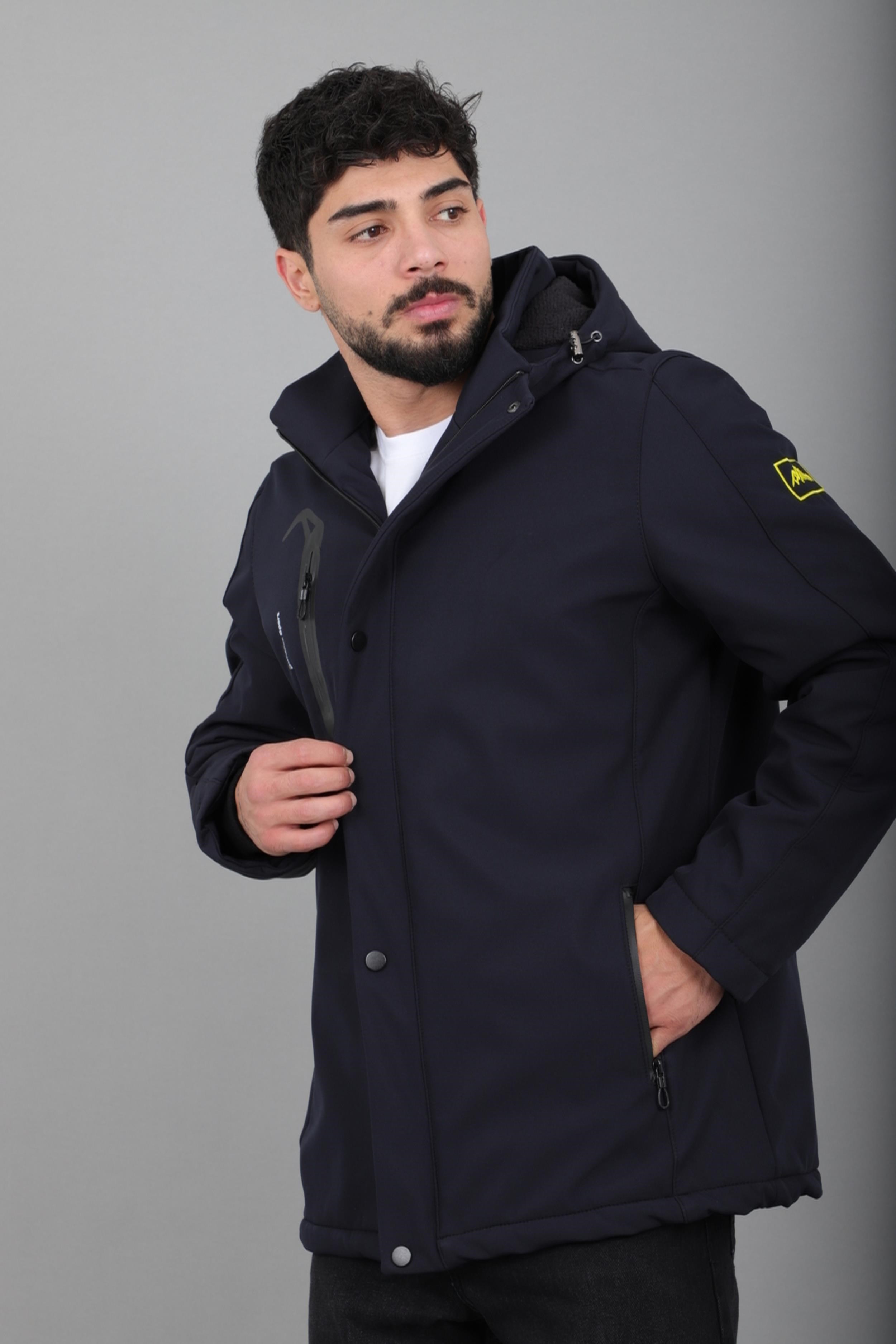 Su ve Rüzgar Geçirmez Outdoor Softshell Kışlık Mont PLDP 3014_50510