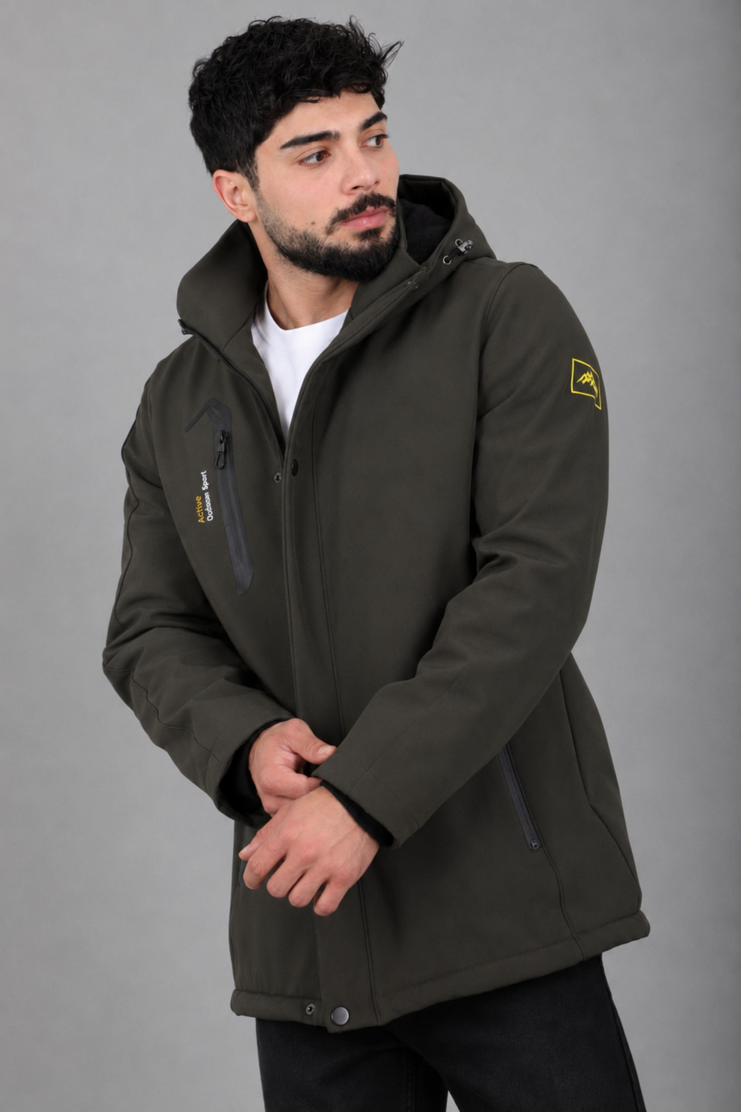 Su ve Rüzgar Geçirmez Outdoor Softshell Kışlık Mont PLDP 3014_50510