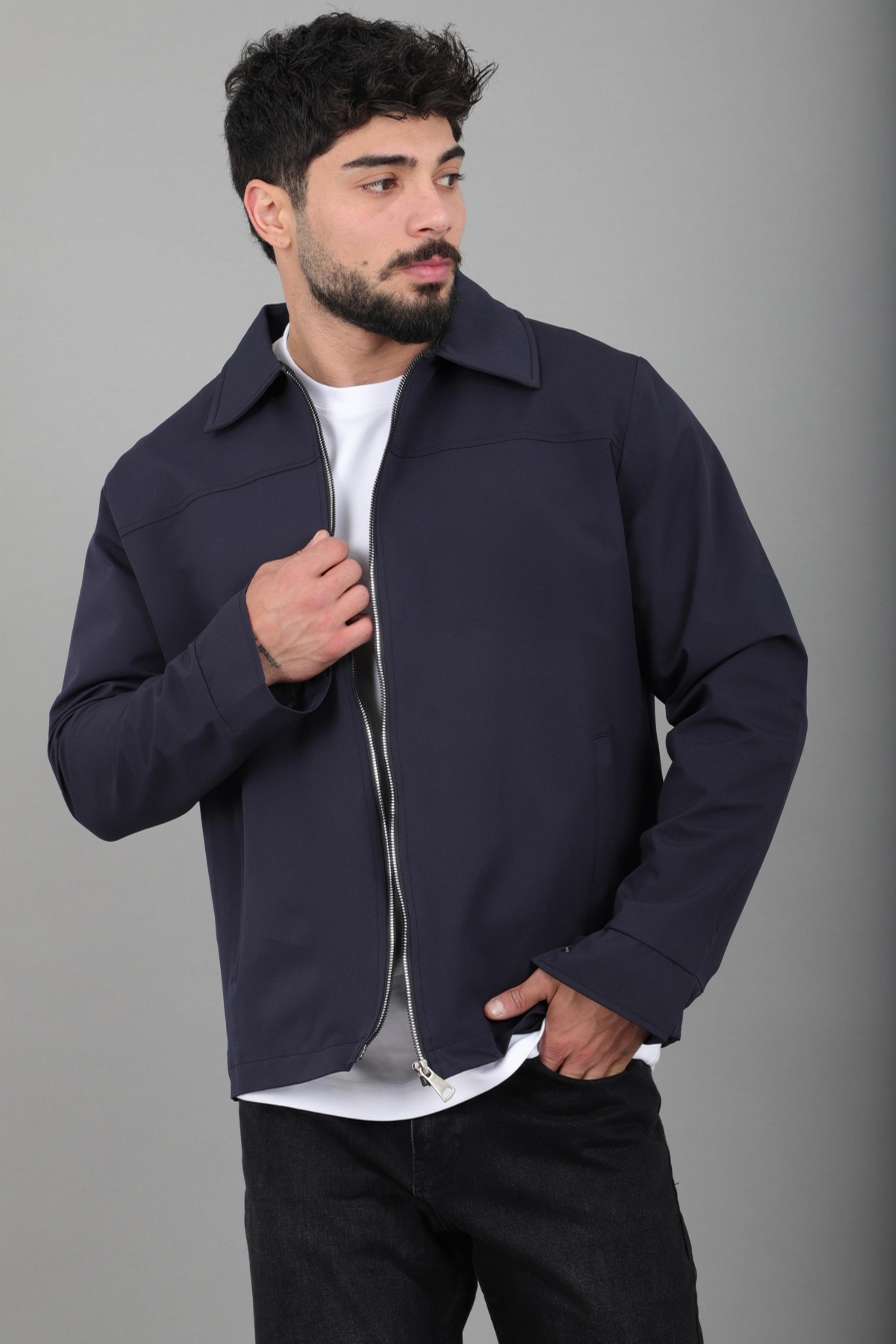 Tyson Kumaş Yakalı Fermuarlı Mevsimlik Mont PLDP 3034_60396