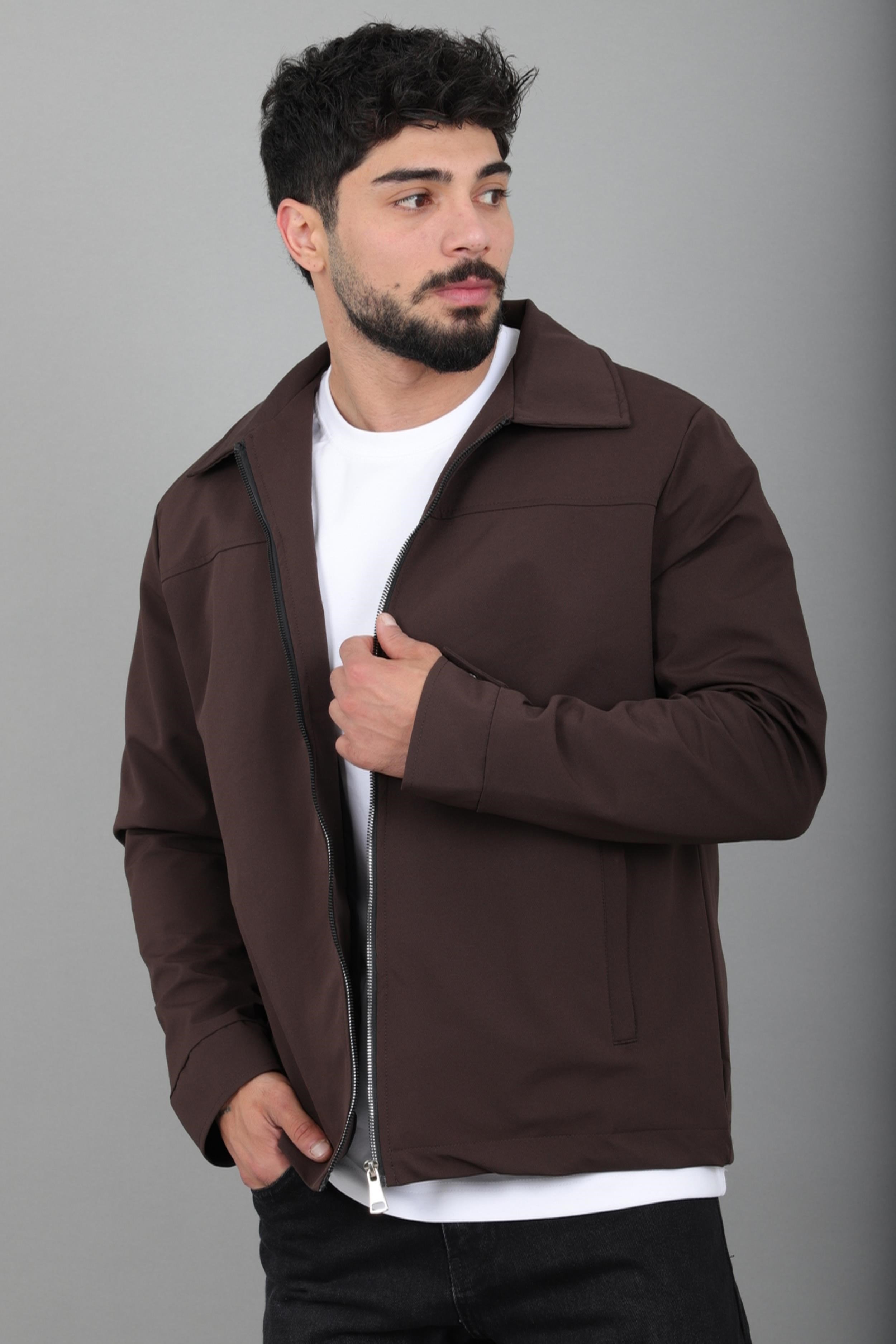 Tyson Kumaş Yakalı Fermuarlı Mevsimlik Mont PLDP 3034_60396