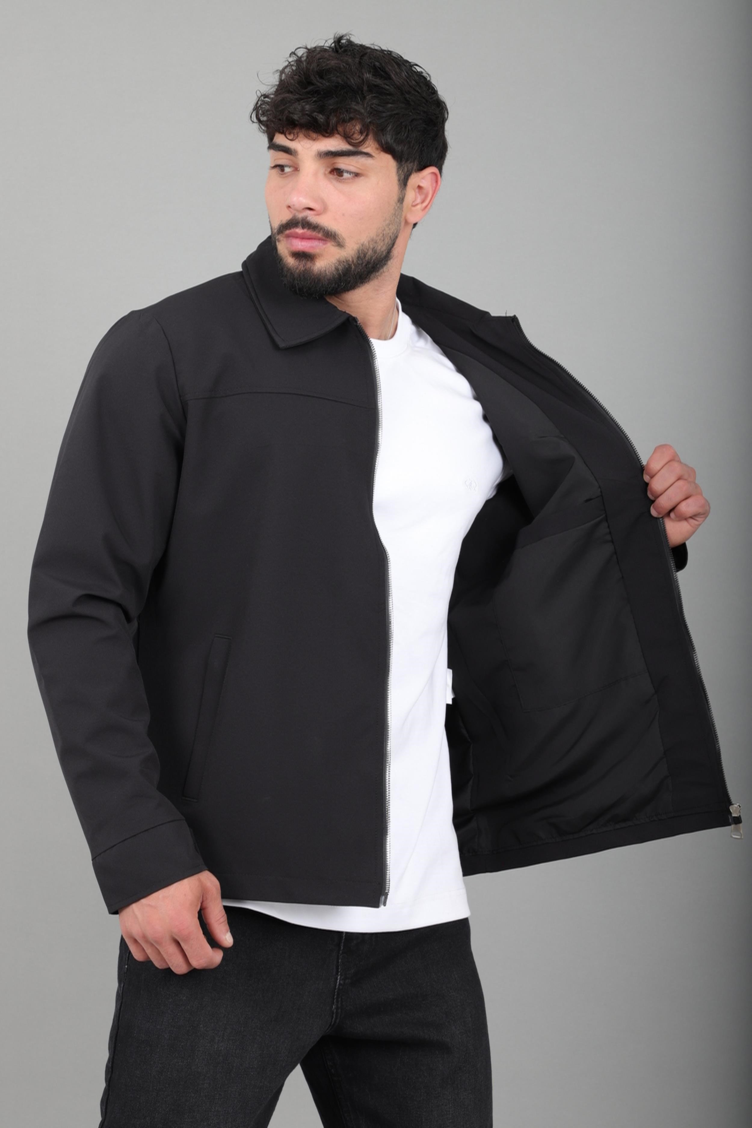 Tyson Kumaş Yakalı Fermuarlı Mevsimlik Mont PLDP 3034_60396