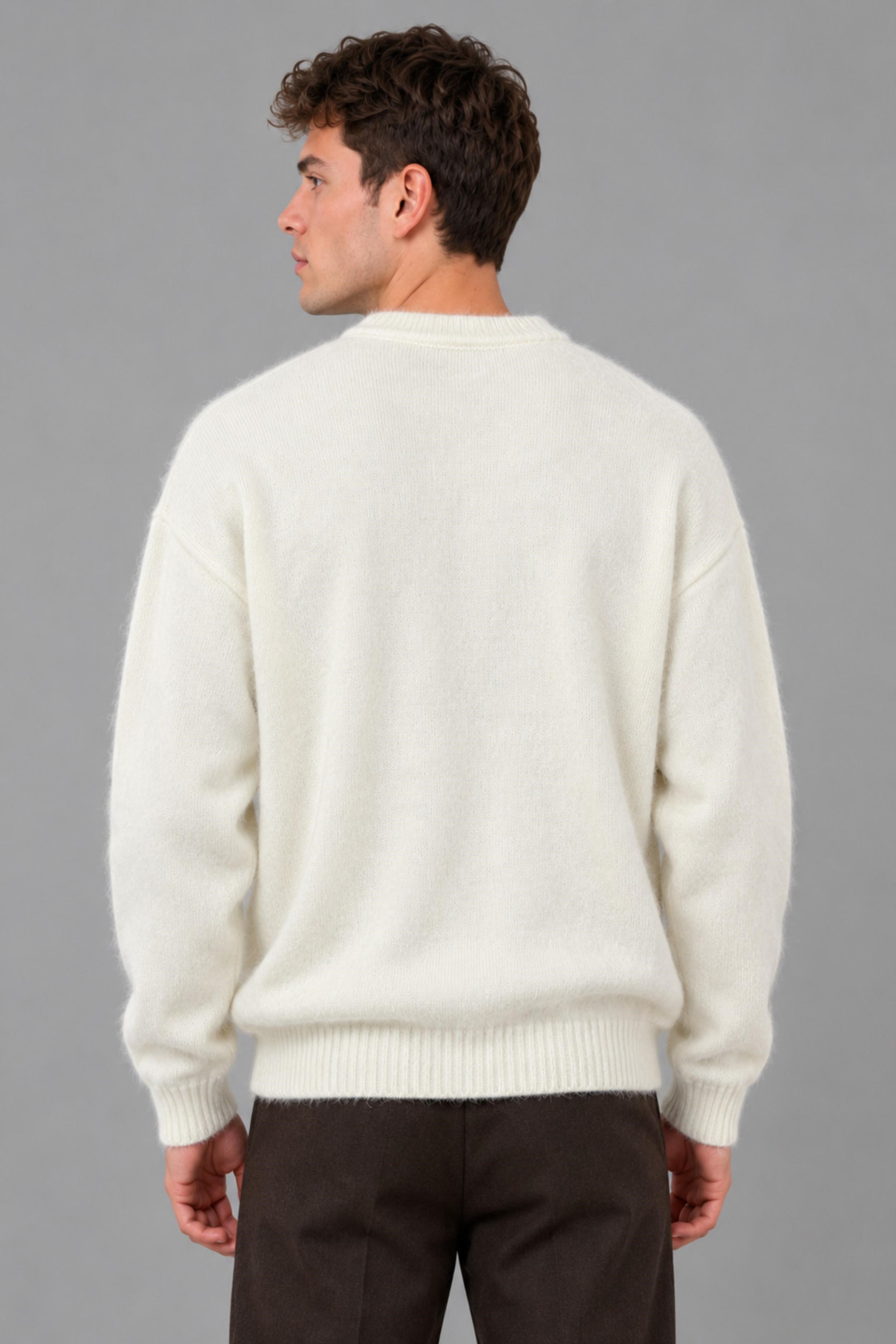 Yarım Oversize Baskılı Kışlık Kazak DP16630_10070