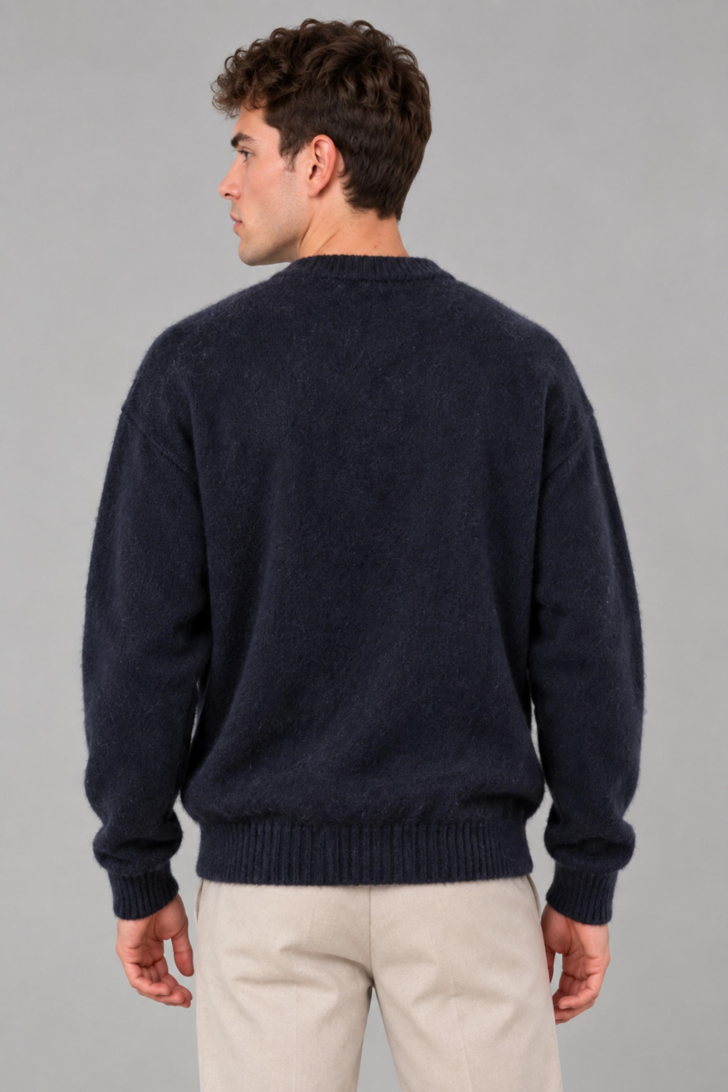 Yarım Oversize Baskılı Kışlık Kazak DP16630_10070